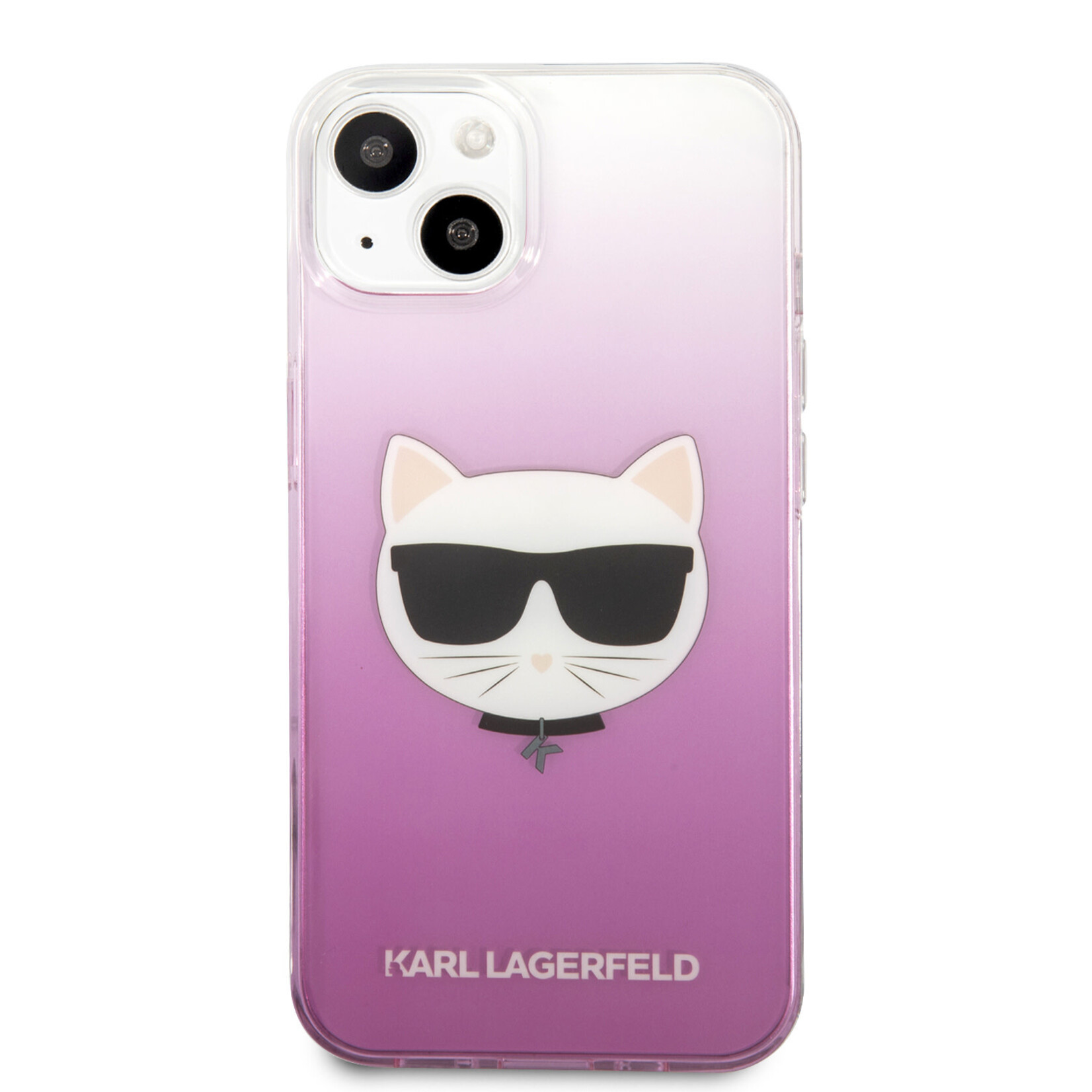 Karl Lagerfeld Roze hoesje van Karl Lagerfeld - Hardcase Backcover - iPhone 13 Mini - Choupette