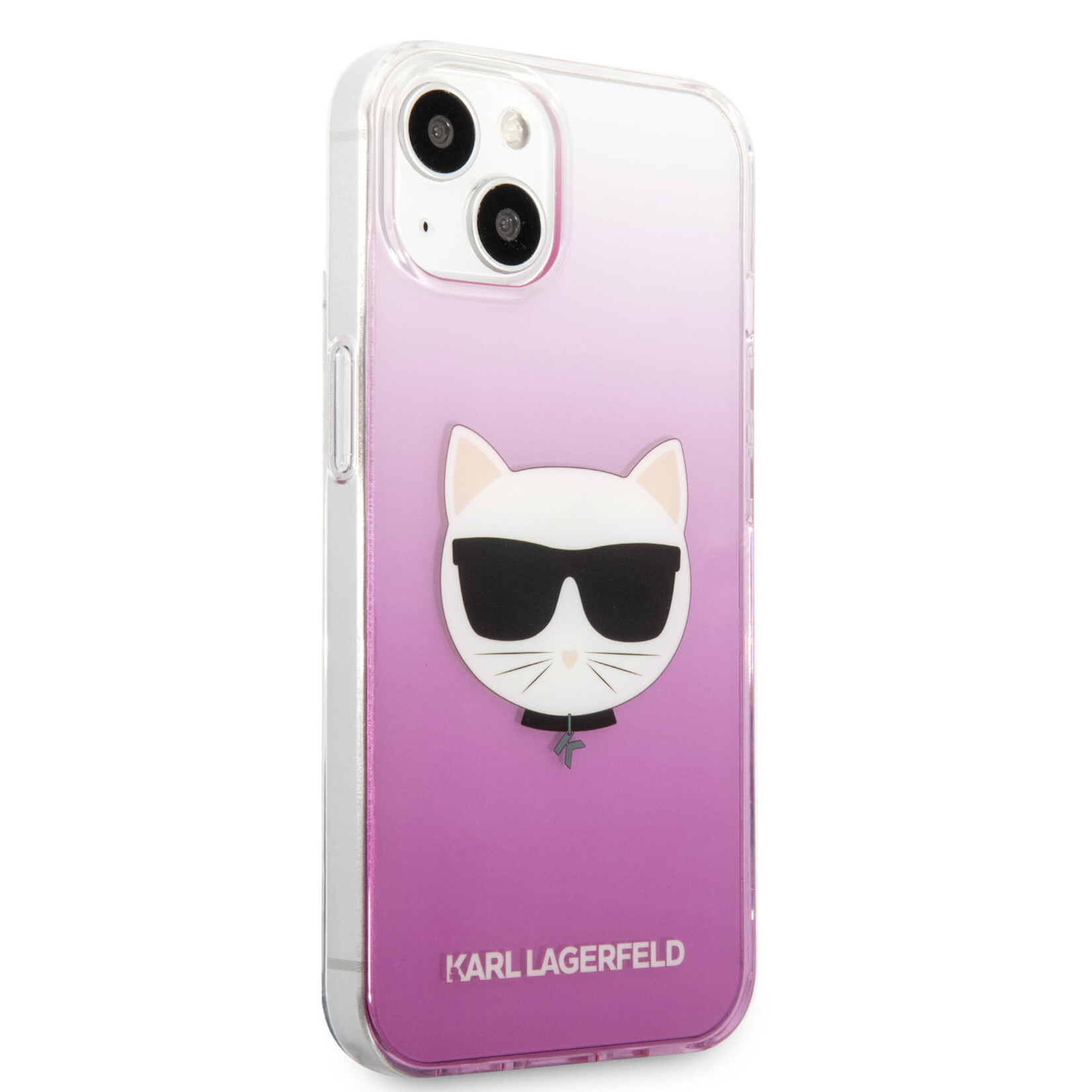 Karl Lagerfeld Roze hoesje van Karl Lagerfeld - Hardcase Backcover - iPhone 13 Mini - Choupette