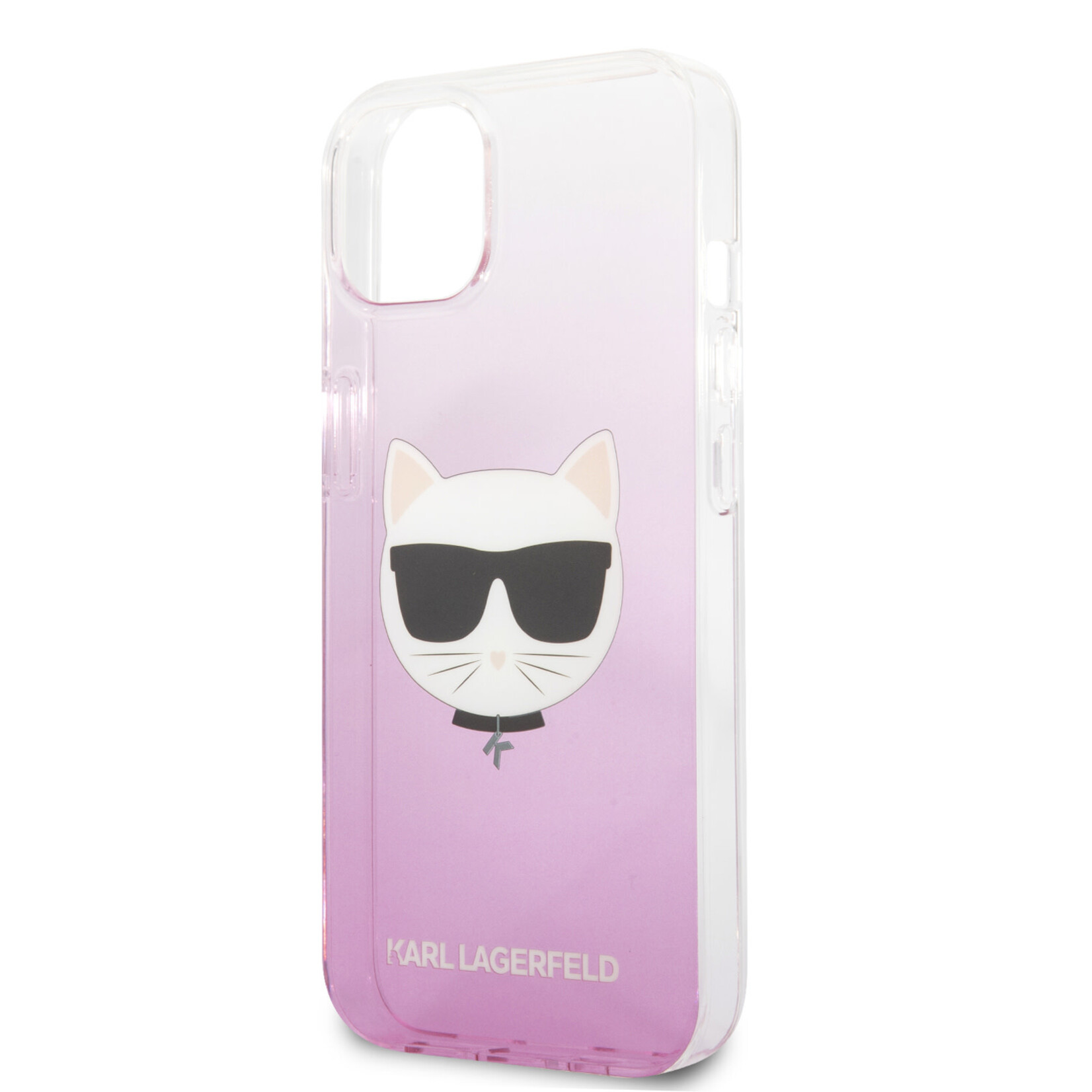 Karl Lagerfeld Roze hoesje van Karl Lagerfeld - Hardcase Backcover - iPhone 13 Mini - Choupette