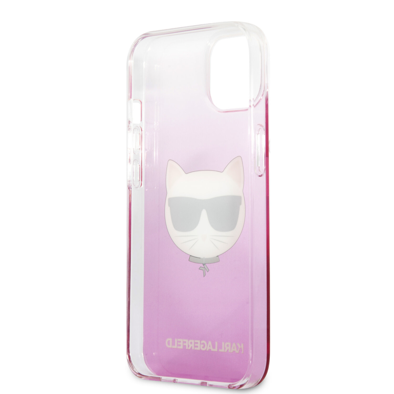 Karl Lagerfeld Roze hoesje van Karl Lagerfeld - Hardcase Backcover - iPhone 13 Mini - Choupette