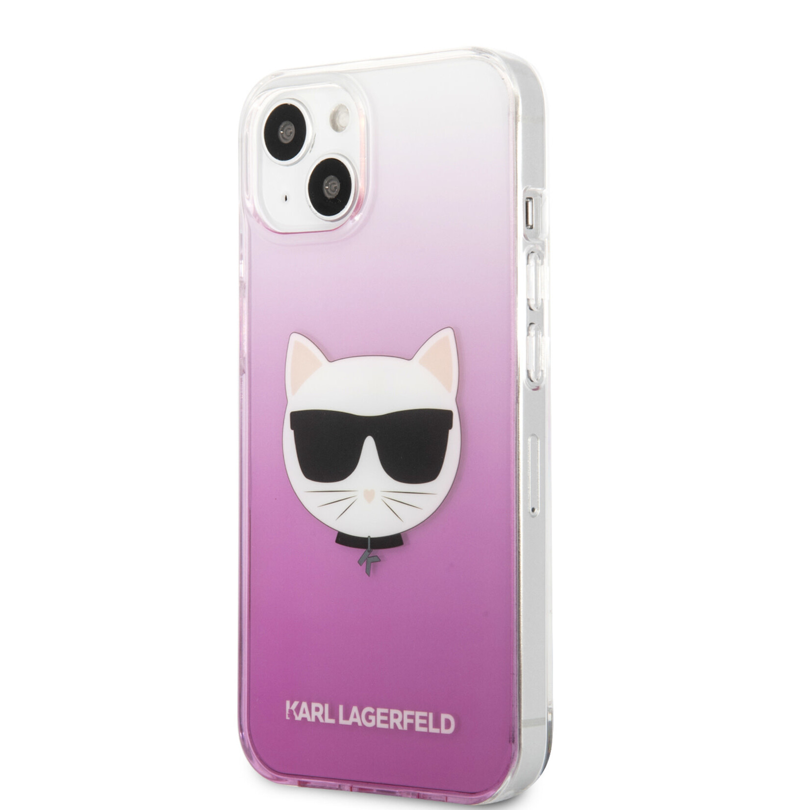 Karl Lagerfeld Karl Lagerfeld Transparant Roze Telefoonhoesje voor Apple iPhone 13 - Bescherm je Smartphone met PC & TPU.