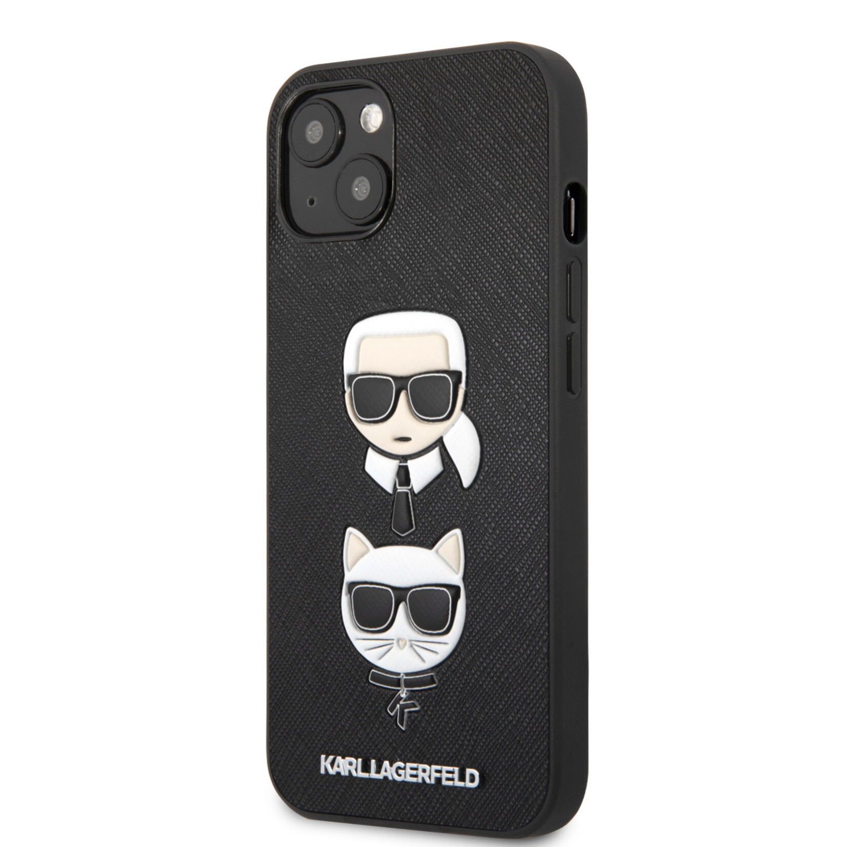 Karl Lagerfeld Karl Lagerfeld Telefoonhoesje voor Apple iPhone 13 Mini - Zwart, PU-materiaal, Back Cover, Bescherming van Telefoon.