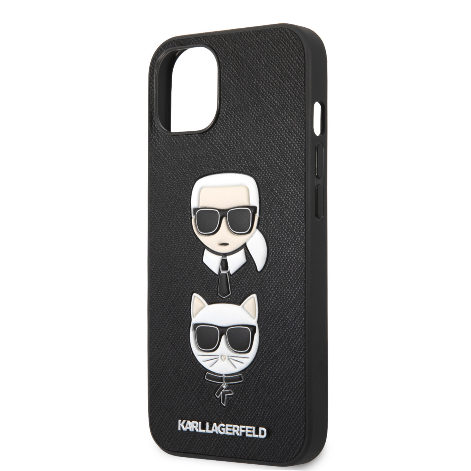 Karl Lagerfeld Karl Lagerfeld Telefoonhoesje voor Apple iPhone 13 Mini - Zwart, PU-materiaal, Back Cover, Bescherming van Telefoon.