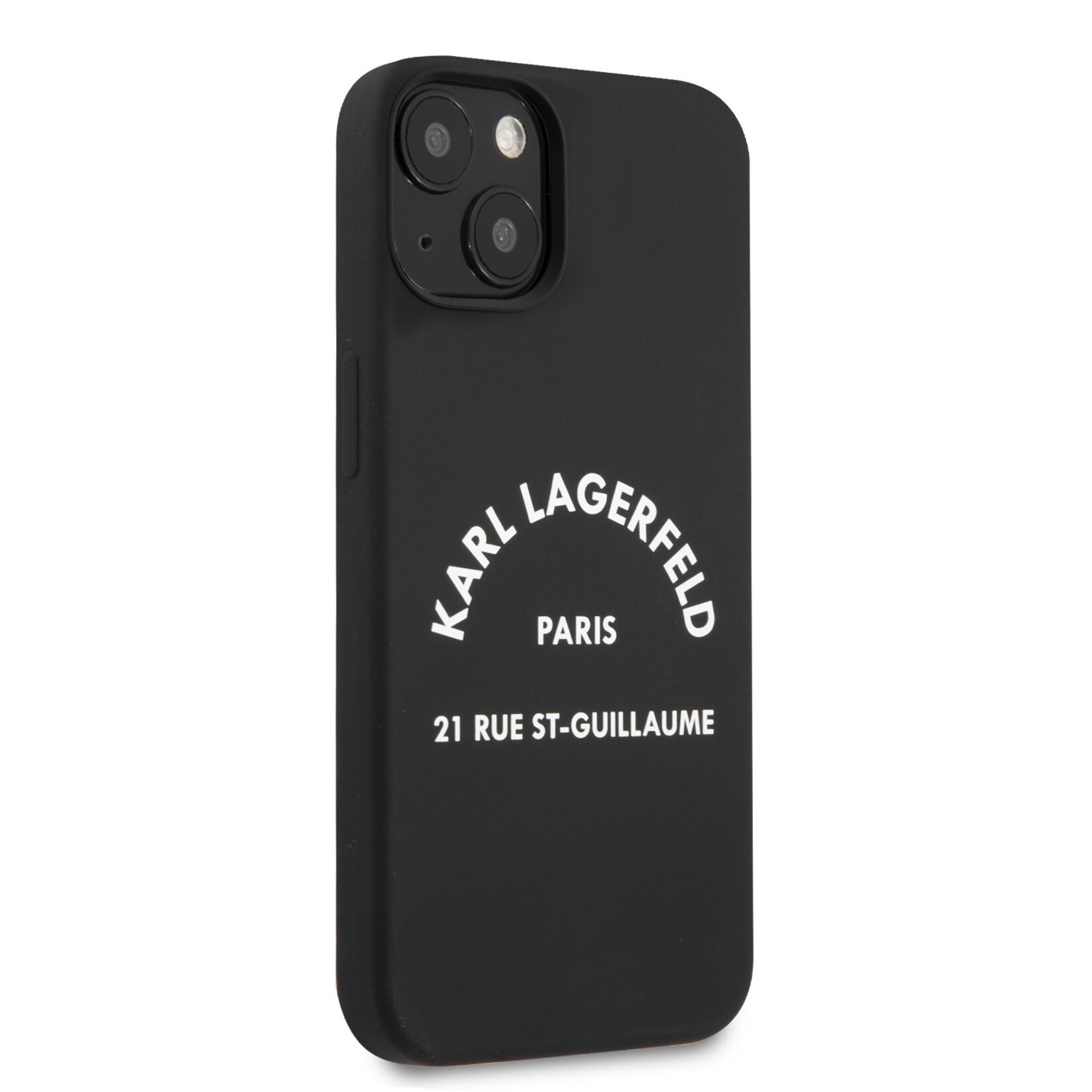 Karl Lagerfeld Karl Lagerfeld Silicone Smartphonehoesje voor Apple iPhone 13 Mini - Bescherm je Telefoon - Zwart Back Cover