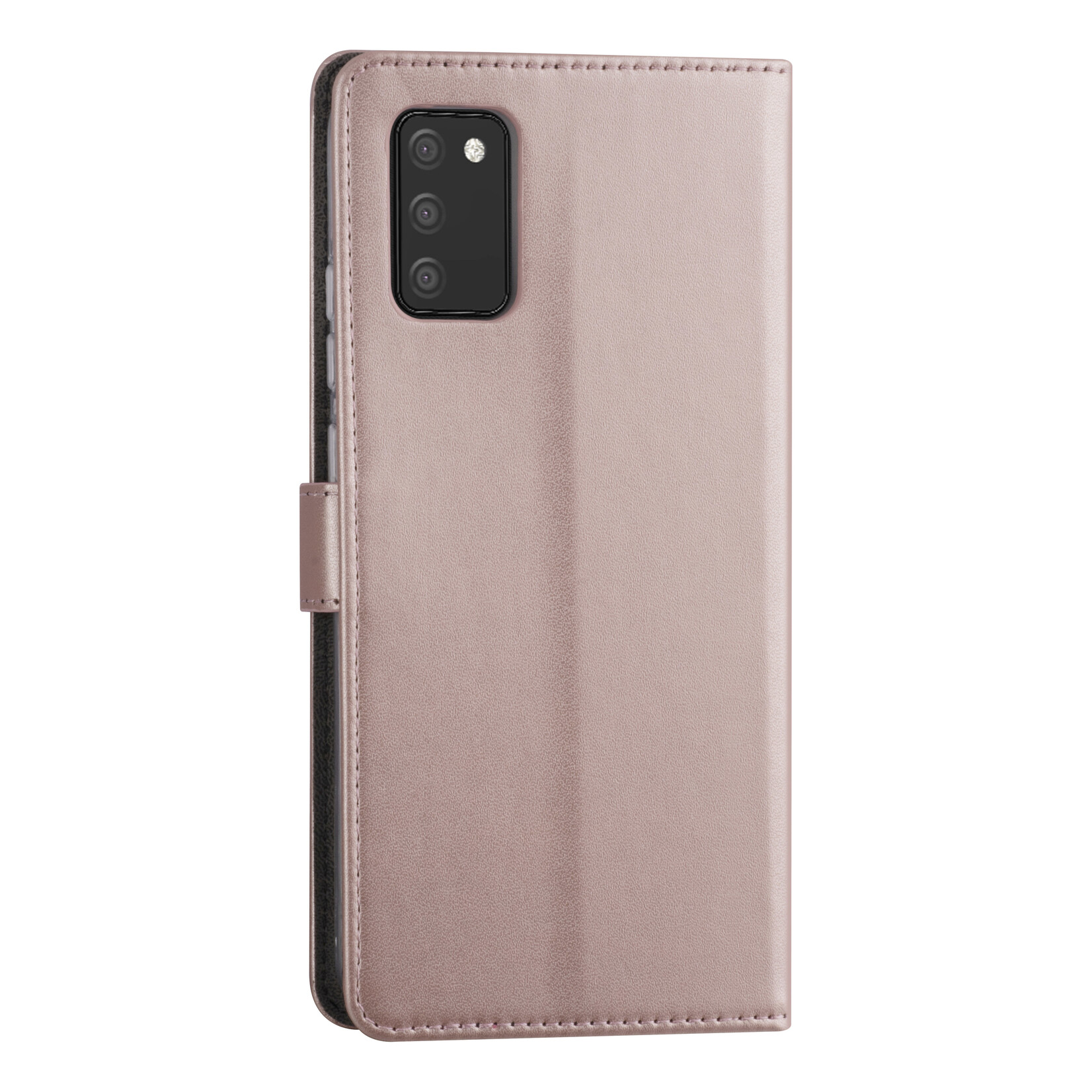 Rose Gold hoesje voor Samsung Galaxy A03s - Booktype hoesje - Pasjeshouder - Magneetsluiting