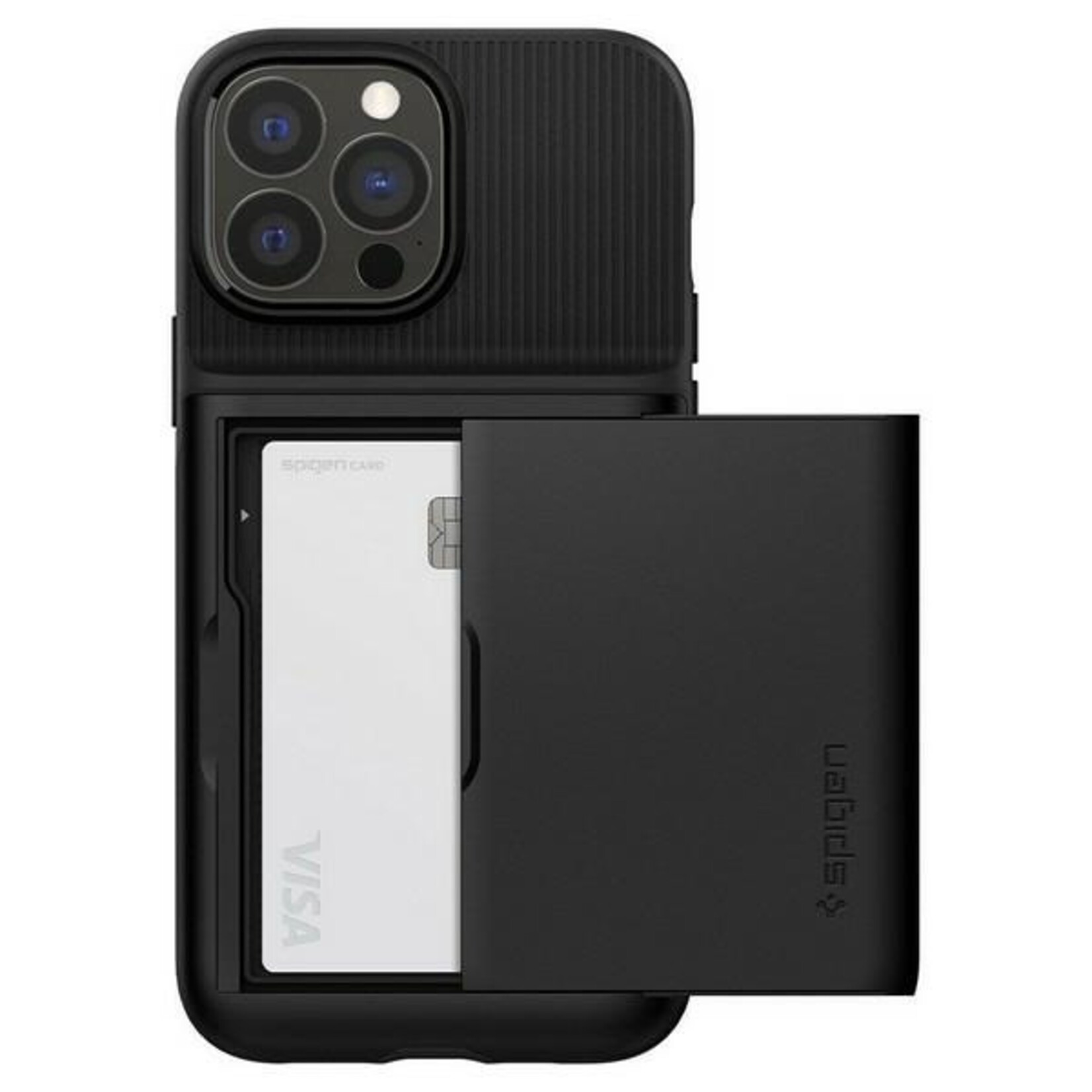 Zwart hoesje van Spigen - TPU Backcover - iPhone 13 Pro Max - Slim Armor CS