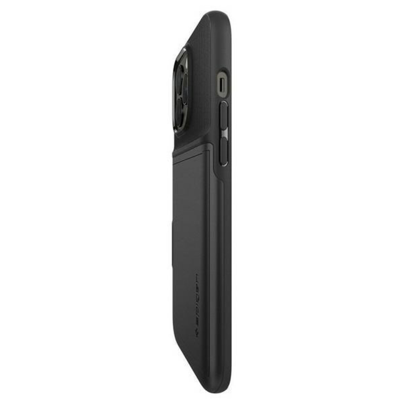 Zwart hoesje van Spigen - TPU Backcover - iPhone 13 Pro Max - Slim Armor CS