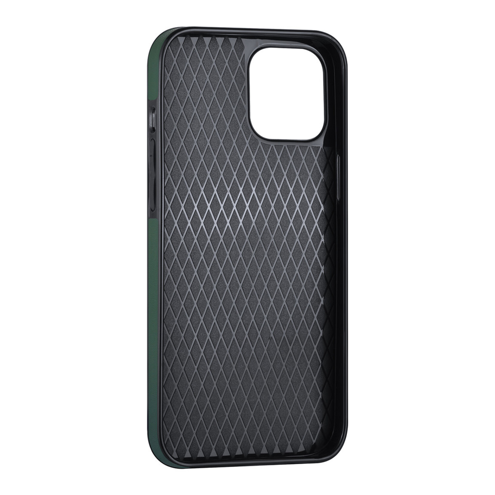 Groen hoesje voor iPhone 12 Pro Max - Back Cover - Pasjeshouder - Multifunctionele Handstrap