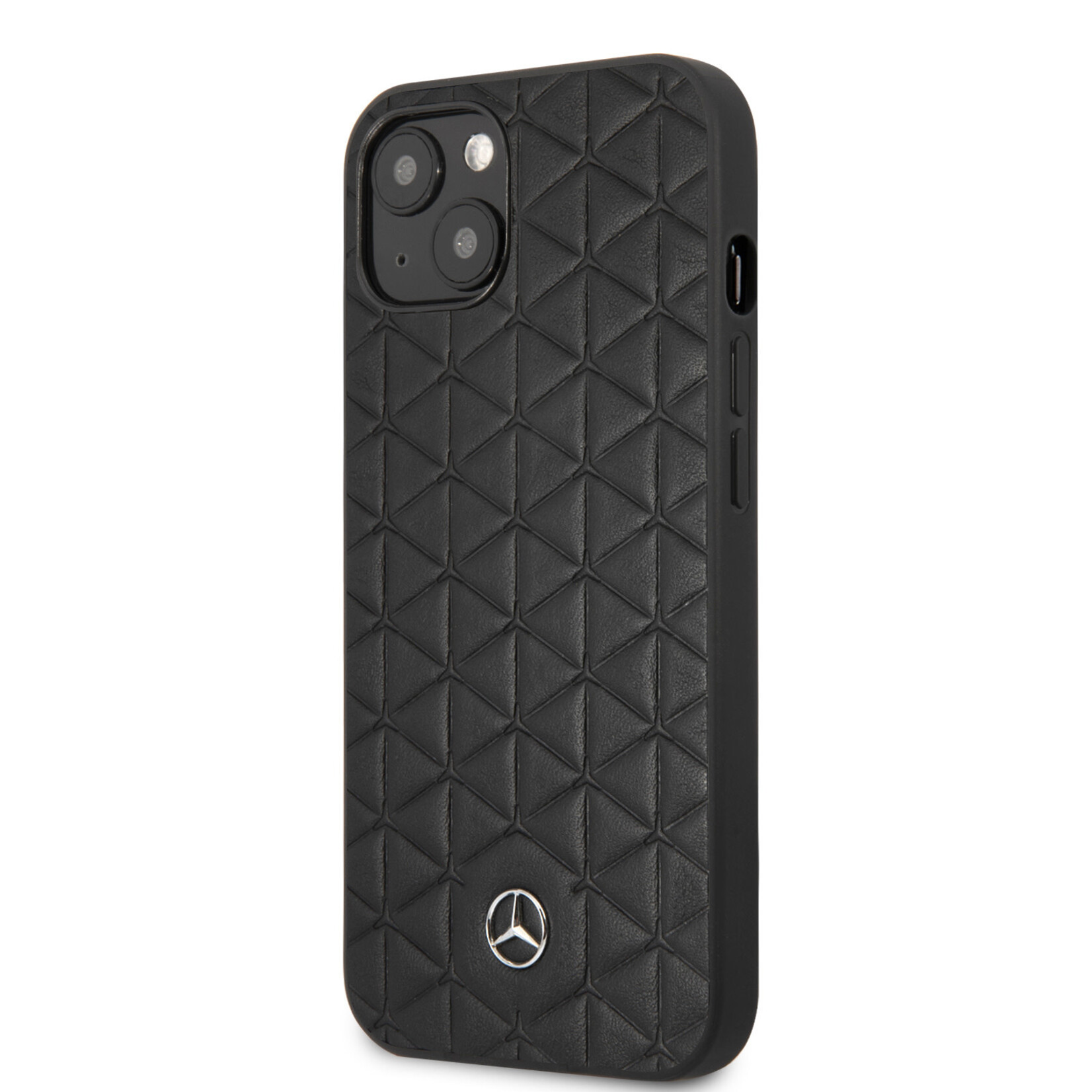 Mercedes-Benz Mercedes-Benz Quilted Leather Smartphonehoesje voor Apple iPhone 13 Mini - Bescherm uw Telefoon - Kleur: Zwart, Back Cover.