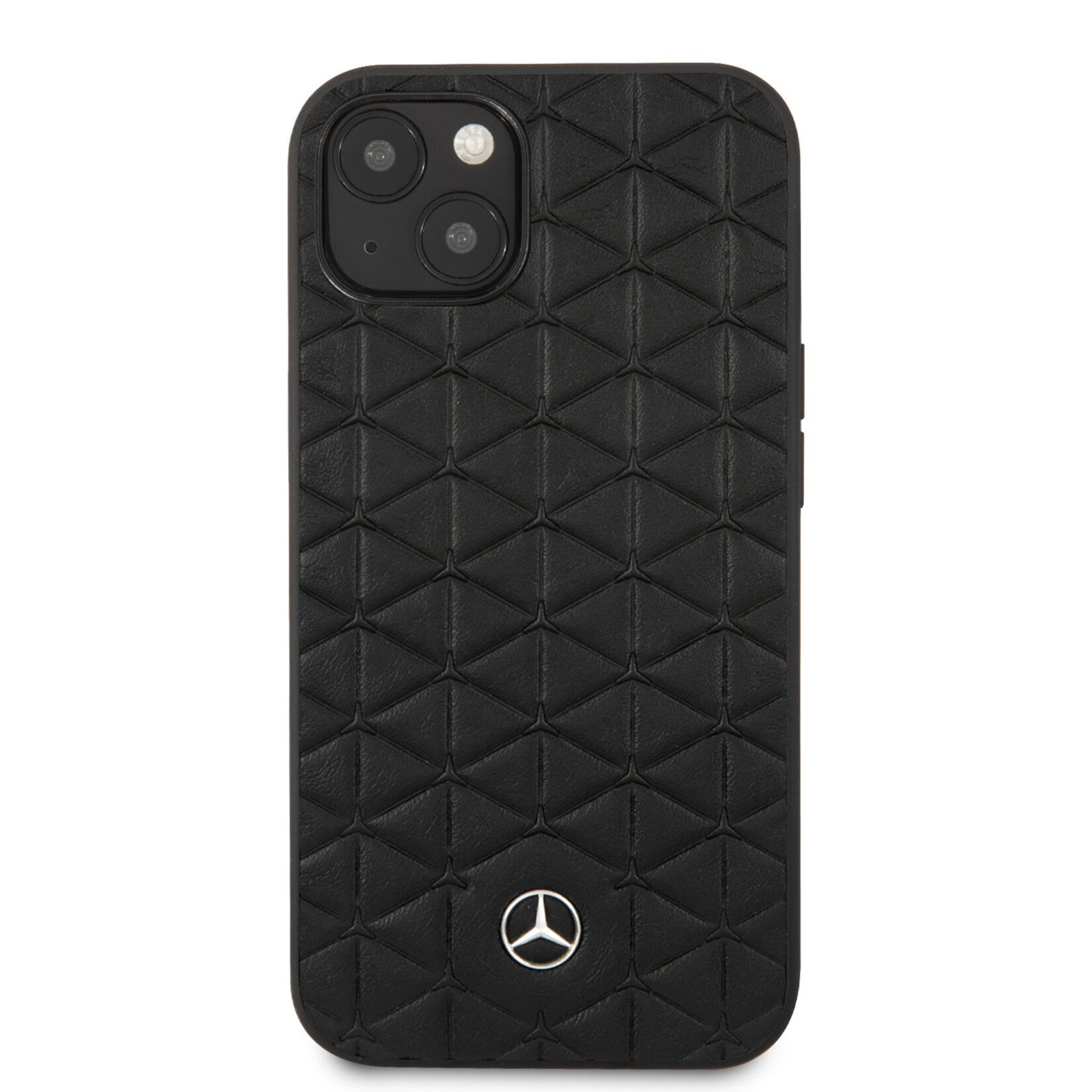 Mercedes-Benz Mercedes-Benz Quilted Leather Smartphonehoesje voor Apple iPhone 13 Mini - Bescherm uw Telefoon - Kleur: Zwart, Back Cover.