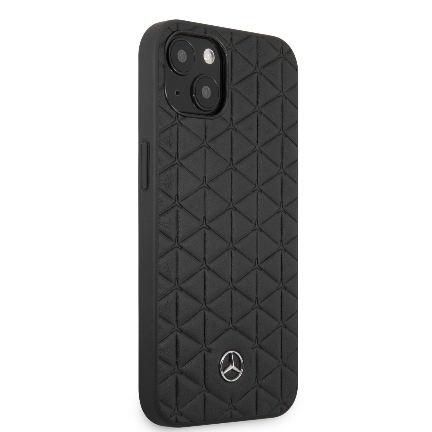 Mercedes-Benz Mercedes-Benz Quilted Leather Smartphonehoesje voor Apple iPhone 13 Mini - Bescherm uw Telefoon - Kleur: Zwart, Back Cover.