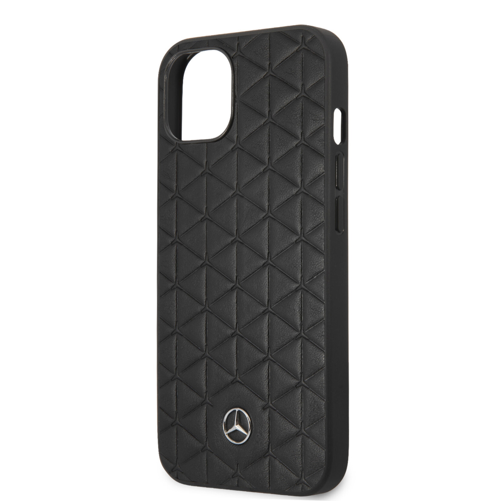 Mercedes-Benz Mercedes-Benz Quilted Leather Smartphonehoesje voor Apple iPhone 13 Mini - Bescherm uw Telefoon - Kleur: Zwart, Back Cover.