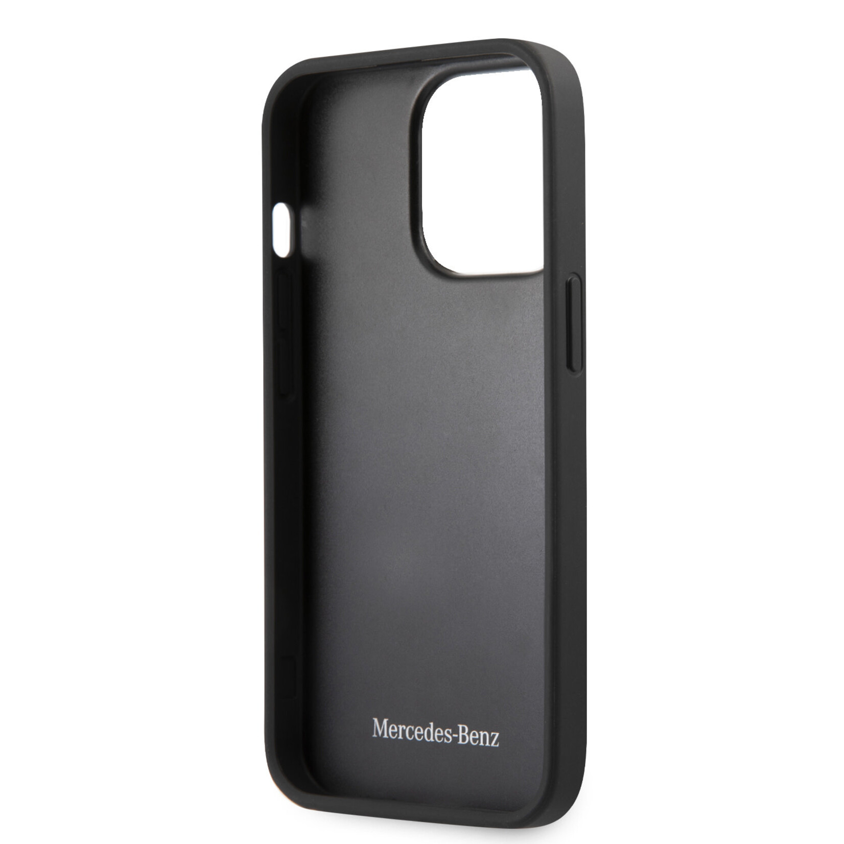 Mercedes-Benz Mercedes-Benz Leather Back Cover Smartphonehoesje voor Apple iPhone 13 Pro - Bescherm uw Telefoon, Zwart.