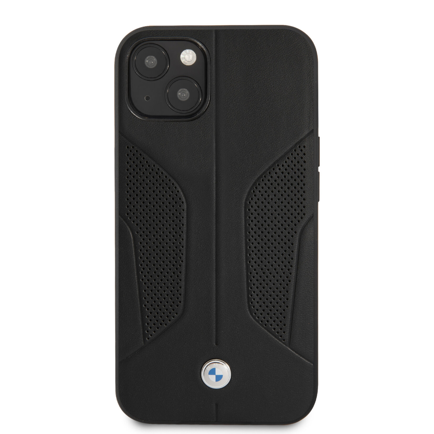 BMW BMW Leather Smartphonehoesje voor Apple iPhone 13 - Zwart, Beschermende Back Cover voor Telefoon