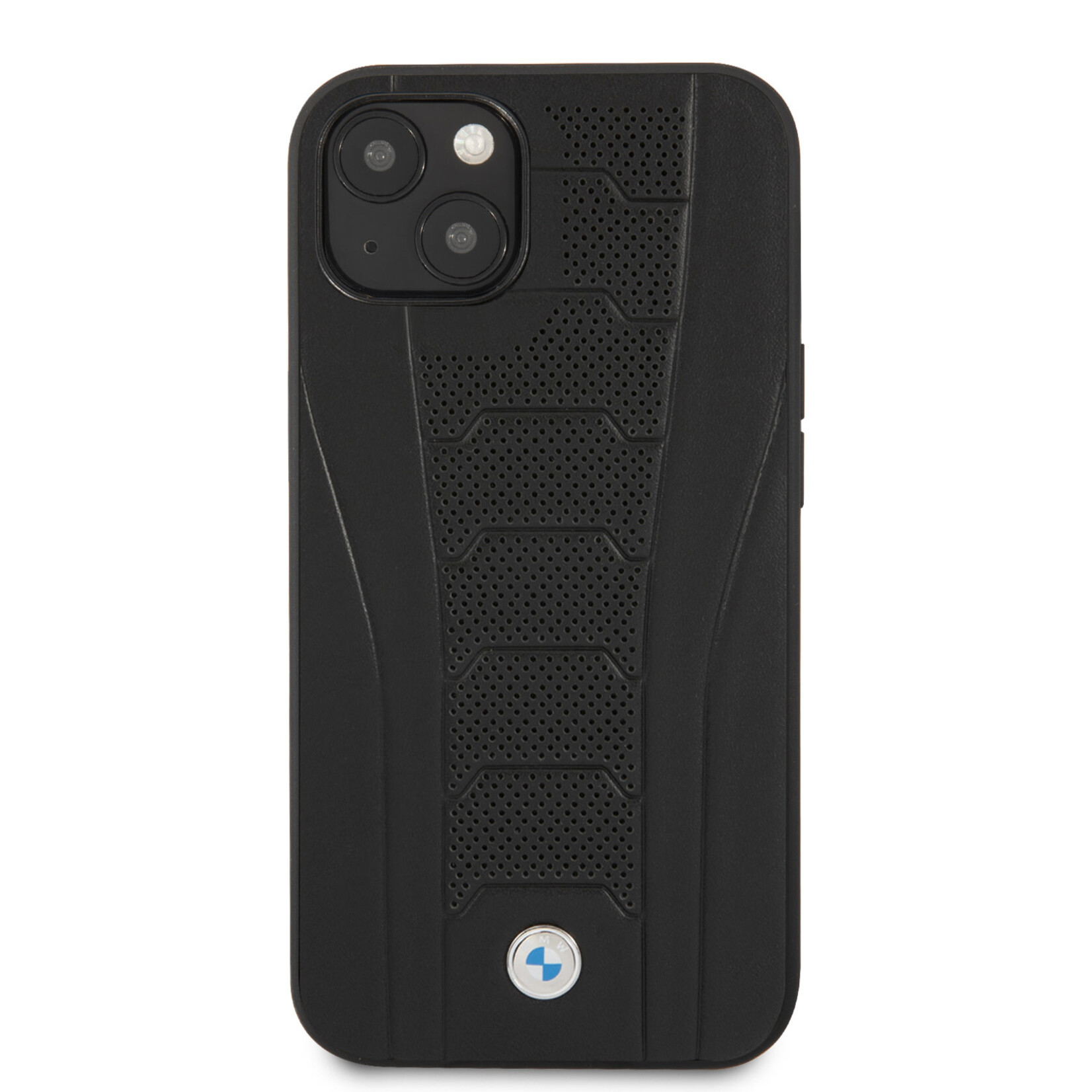 BMW BMW Leather Smartphonehoesje voor Apple iPhone 13 - Zwart, Beschermende Back Cover voor Telefoon