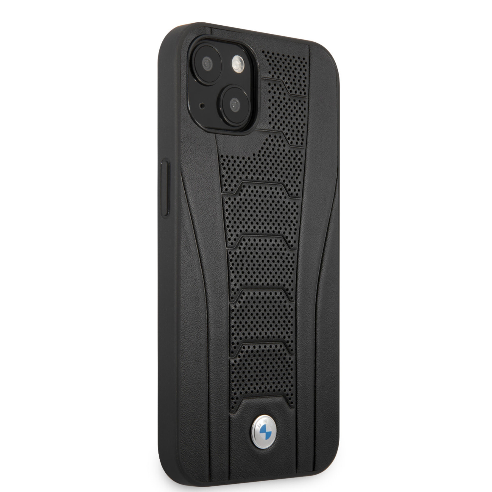 BMW BMW Leather Smartphonehoesje voor Apple iPhone 13 - Zwart, Beschermende Back Cover voor Telefoon