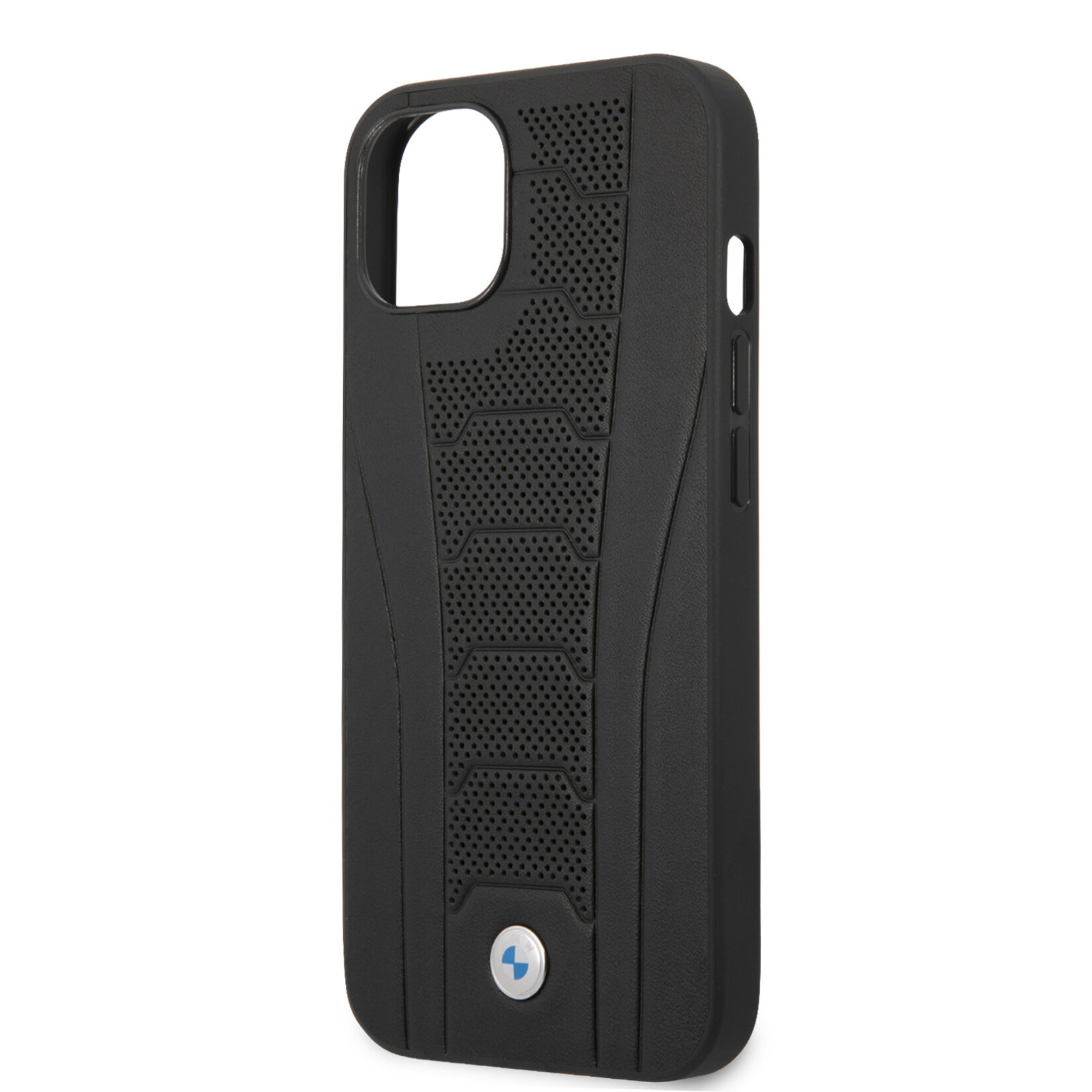 BMW BMW Leather Smartphonehoesje voor Apple iPhone 13 - Zwart, Beschermende Back Cover voor Telefoon