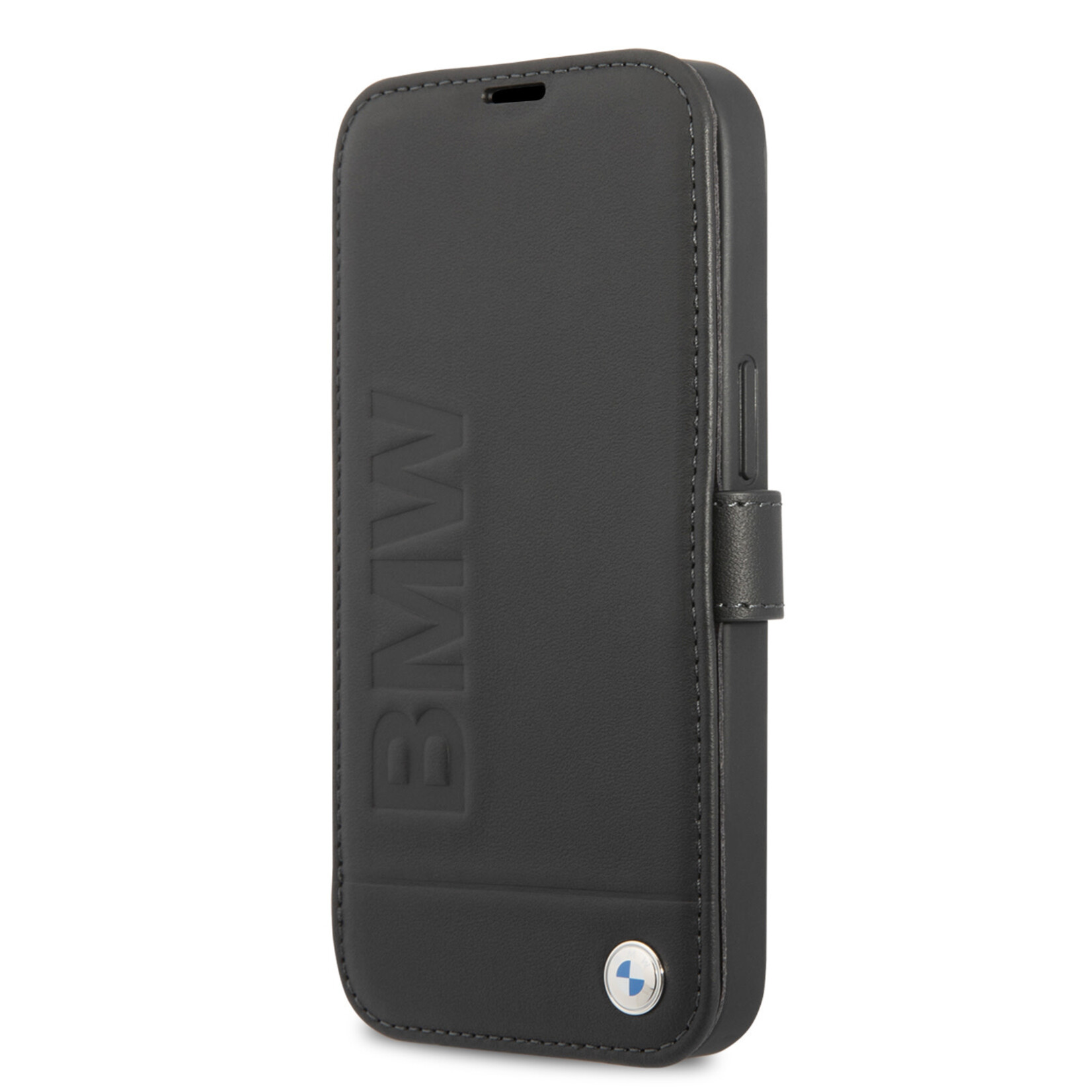 BMW BMW Leather Smartphonehoesje voor Apple iPhone 13 - Zwart, Beschermende Back Cover voor Telefoon