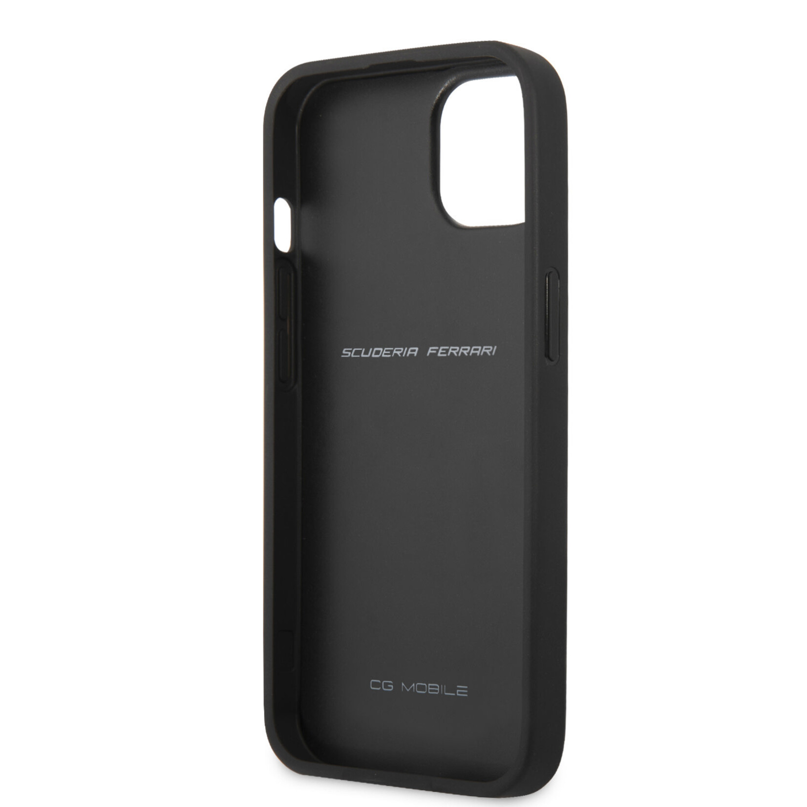 Ferrari Ferrari Leather Back Cover voor Apple iPhone 13 – Bescherm je Telefoon – Zwart