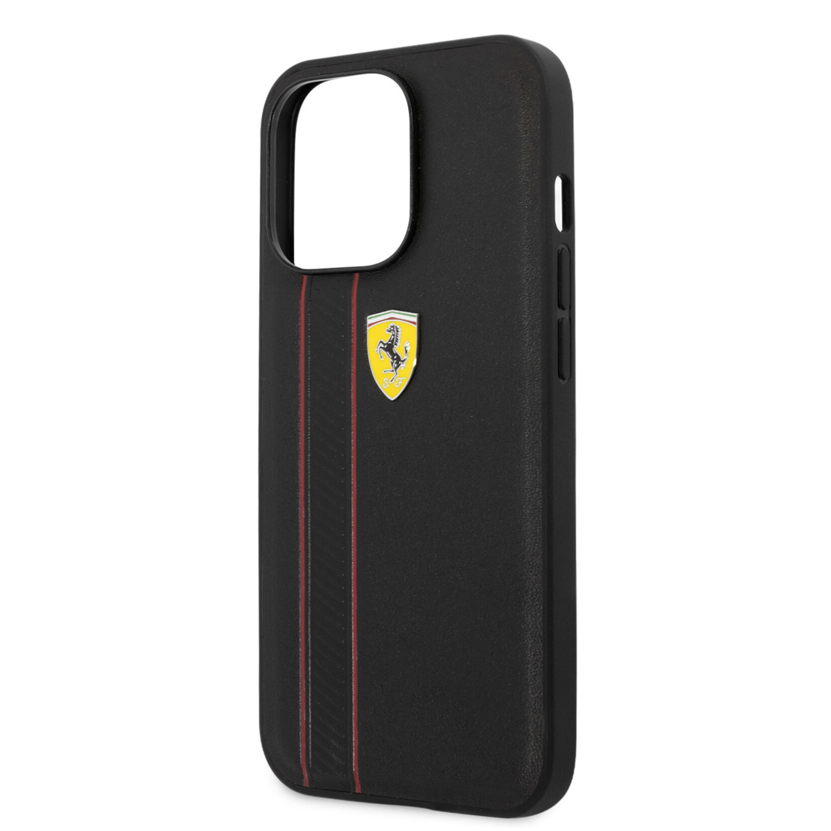 Ferrari Ferrari iPhone 13 Pro Zwart Leather Back Cover - Bescherm je Telefoon & Stijl je Look!