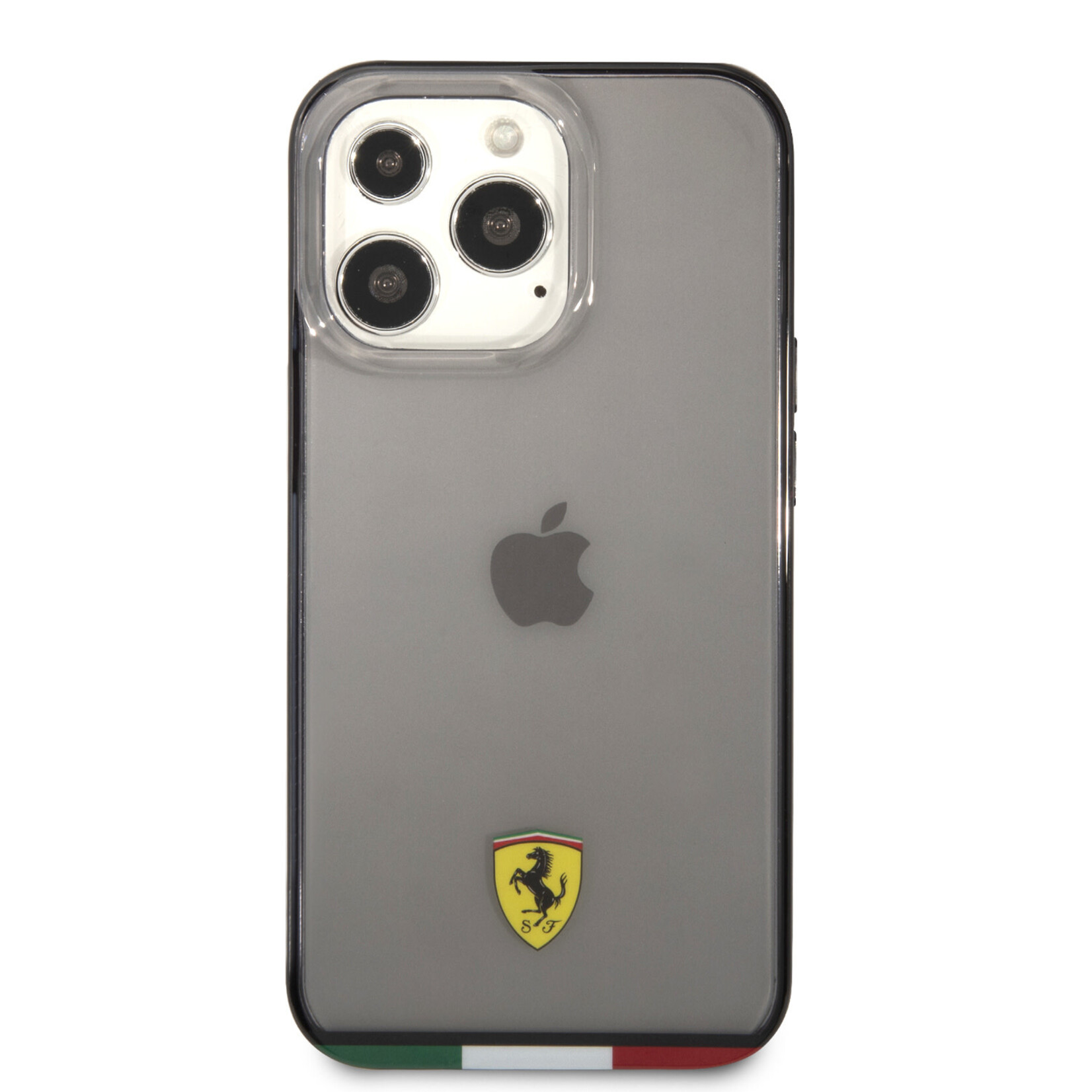 Ferrari Zwart hoesje van Ferrari - Hardcase Backcover - iPhone 13 Pro - Italia - Transparent Outline