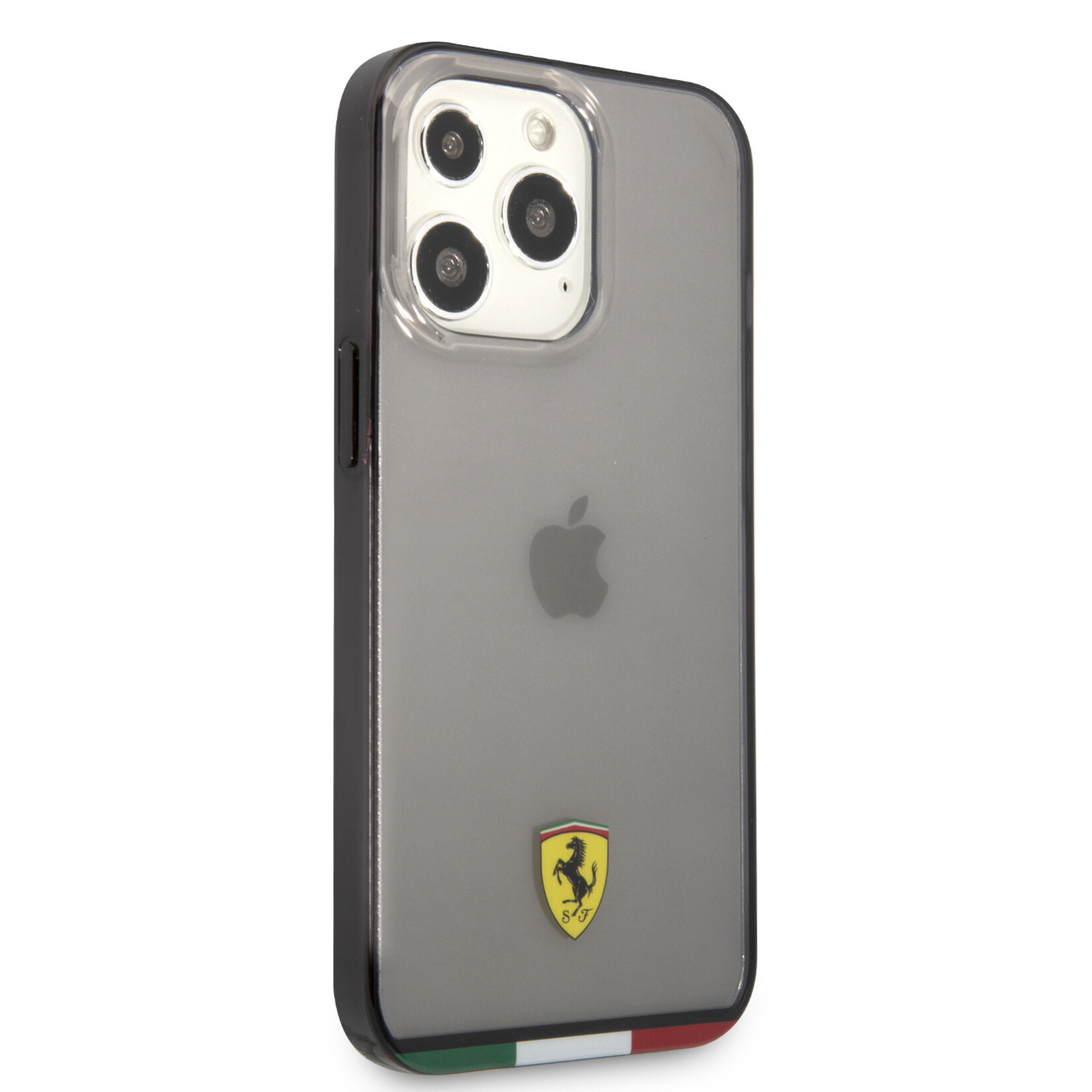 Ferrari Zwart hoesje van Ferrari - Hardcase Backcover - iPhone 13 Pro - Italia - Transparent Outline