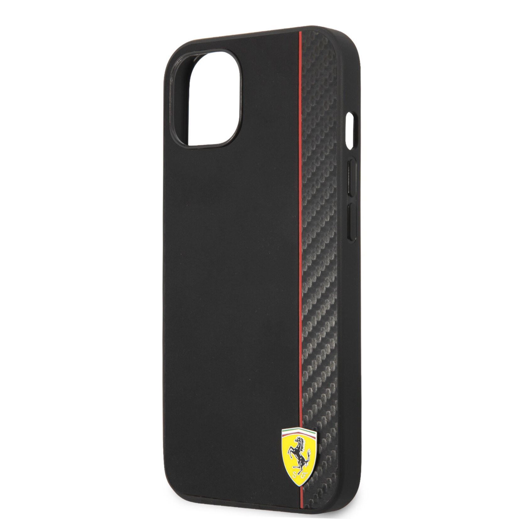 Ferrari Ferrari iPhone 13 Mini Zwarte PU Back Cover - Bescherm uw Telefoon & Geniet van Stijl en Comfort