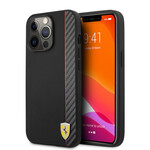 Ferrari Zwart hoesje van Ferrari - Hardcase Backcover - iPhone 13 Pro - Carbon