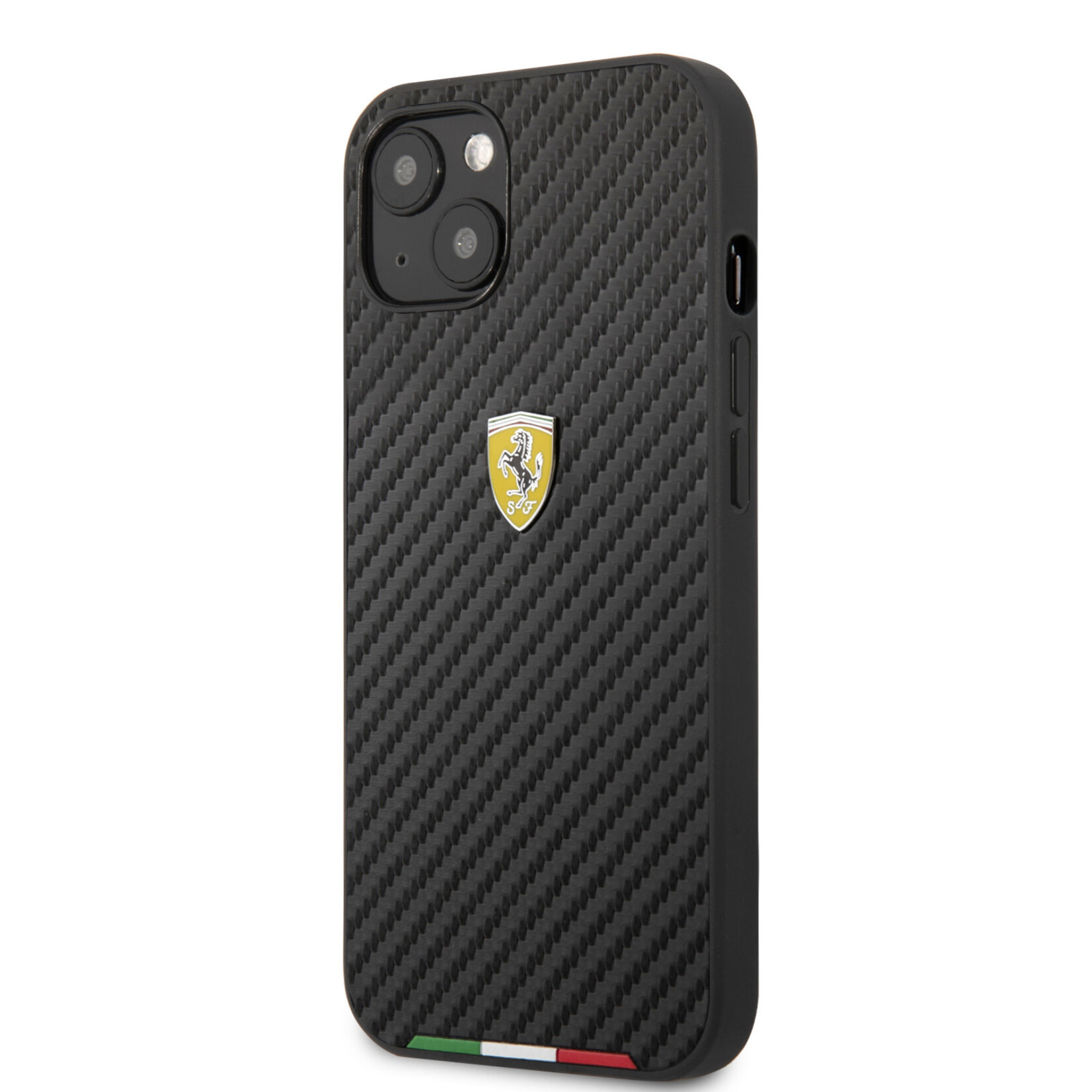 Ferrari Ferrari iPhone 13 Mini Zwarte PU Back Cover - Bescherm uw Telefoon & Geniet van Stijl en Comfort