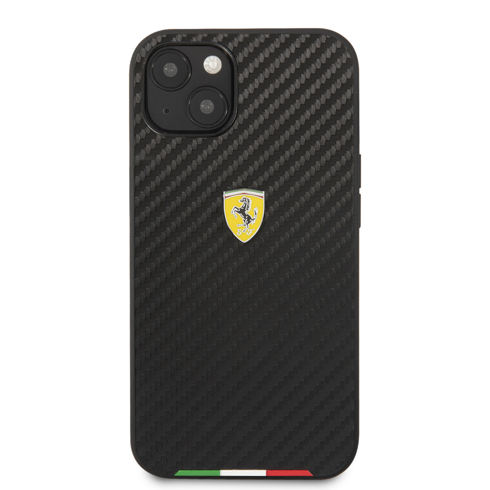 Ferrari Ferrari iPhone 13 Mini Zwarte PU Back Cover - Bescherm uw Telefoon & Geniet van Stijl en Comfort