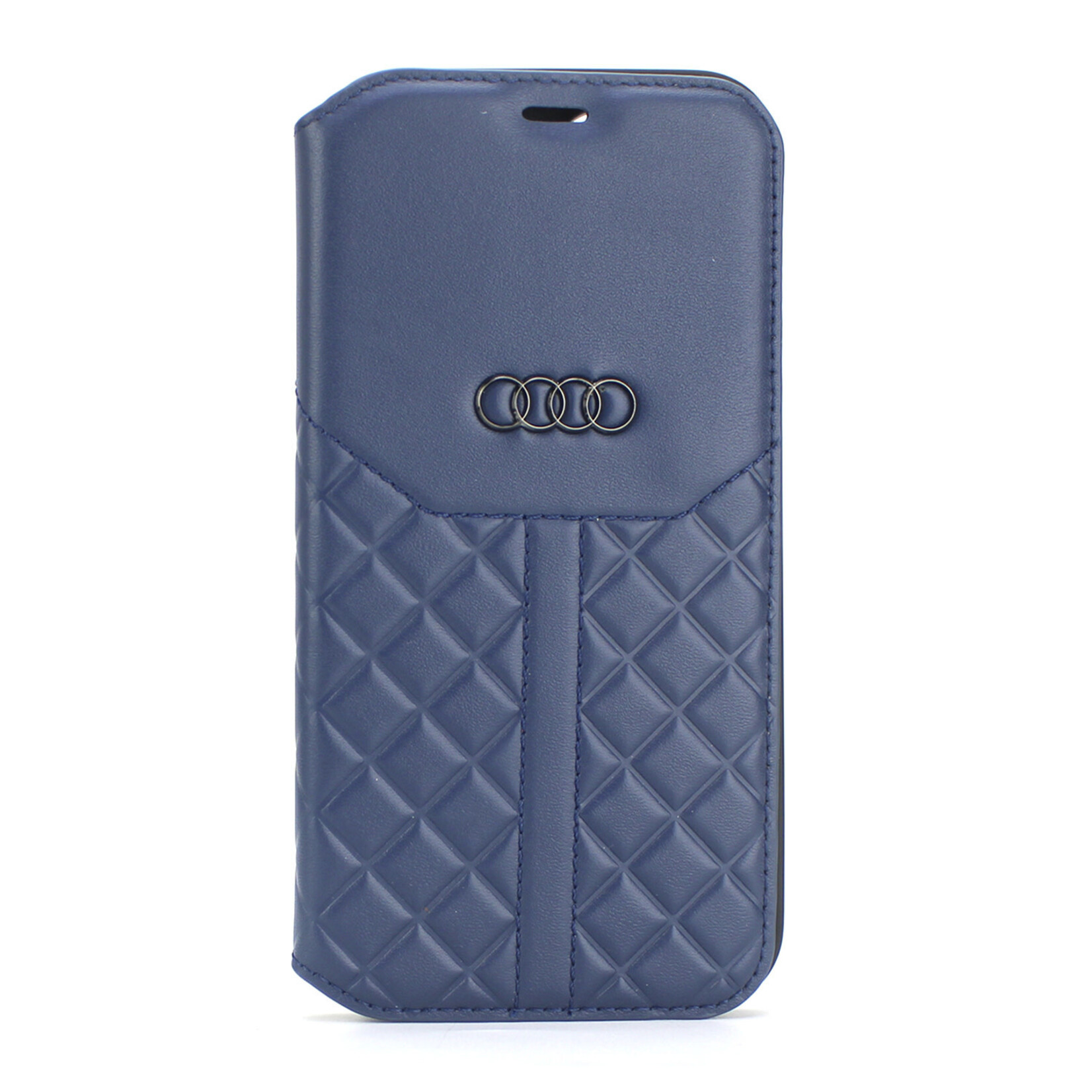 Audi Audi Genuine Leather Book Case Telefoonhoesje voor iPhone 13 Pro Max - Blauw - Bescherming & Luxe Look