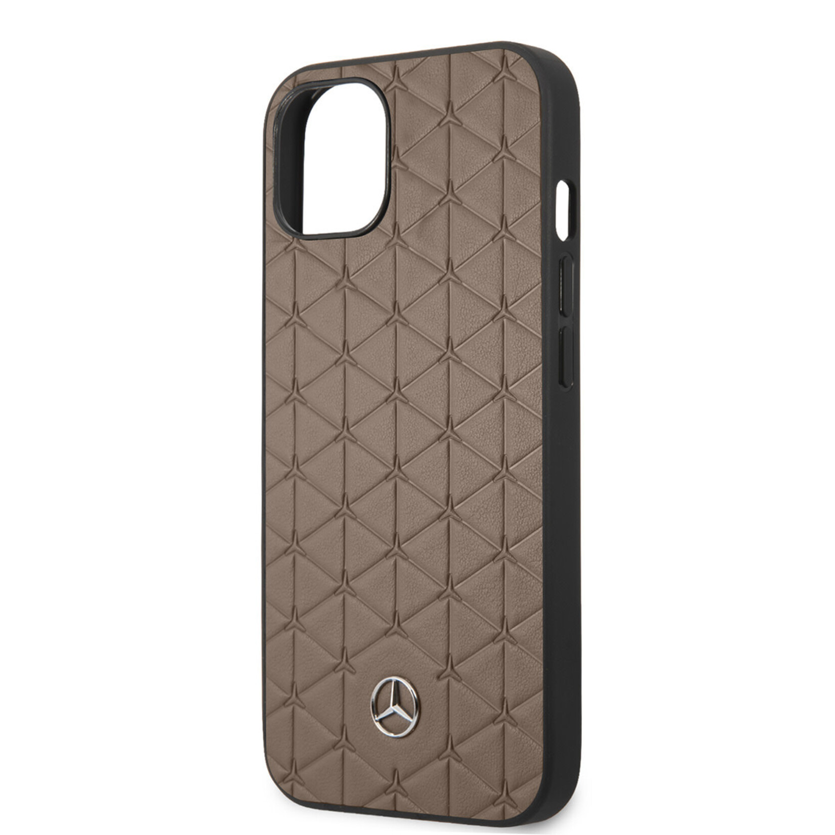 Mercedes-Benz Mercedes-Benz Telefoonhoesje voor Apple iPhone 13 - Leer - Bruin - Bescherming van de Achterkant