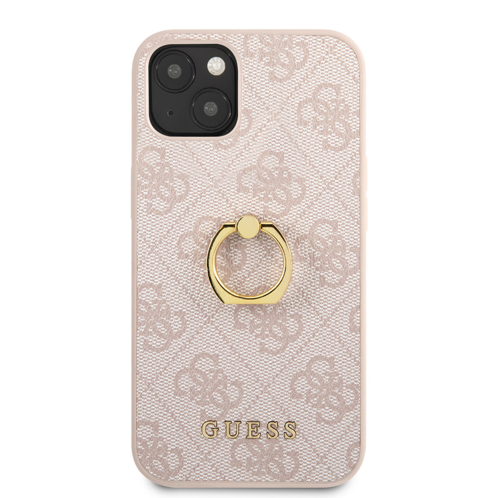 Guess Guess iPhone 13 Mini Back Cover Pu Leather Telefoonhoesje - Roze - Bescherm je Telefoon!