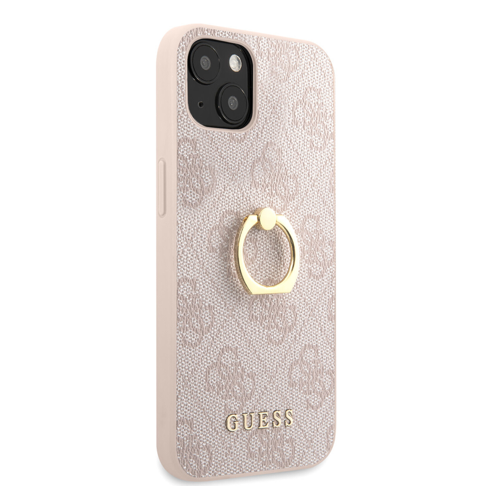 Guess Guess iPhone 13 Mini Back Cover Pu Leather Telefoonhoesje - Roze - Bescherm je Telefoon!