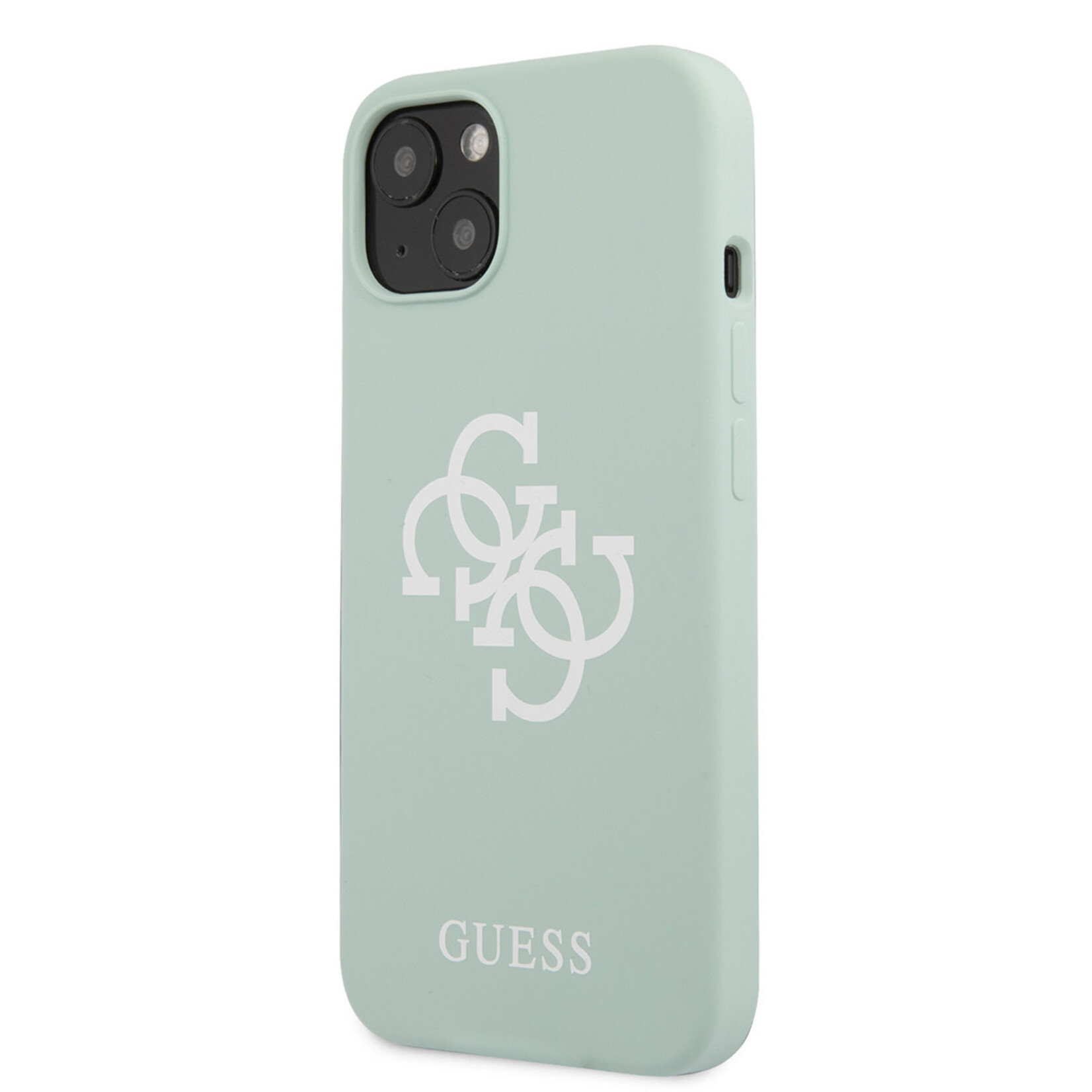 Guess Guess Groen Silicone Back Cover Telefoonhoesje voor Apple iPhone 13 Mini | Bescherm uw Telefoon & Geniet van Stijlvolle Look