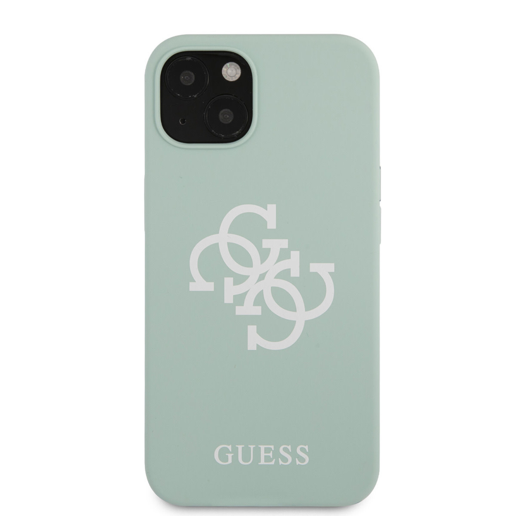 Guess Guess Groen Silicone Back Cover Telefoonhoesje voor Apple iPhone 13 Mini | Bescherm uw Telefoon & Geniet van Stijlvolle Look