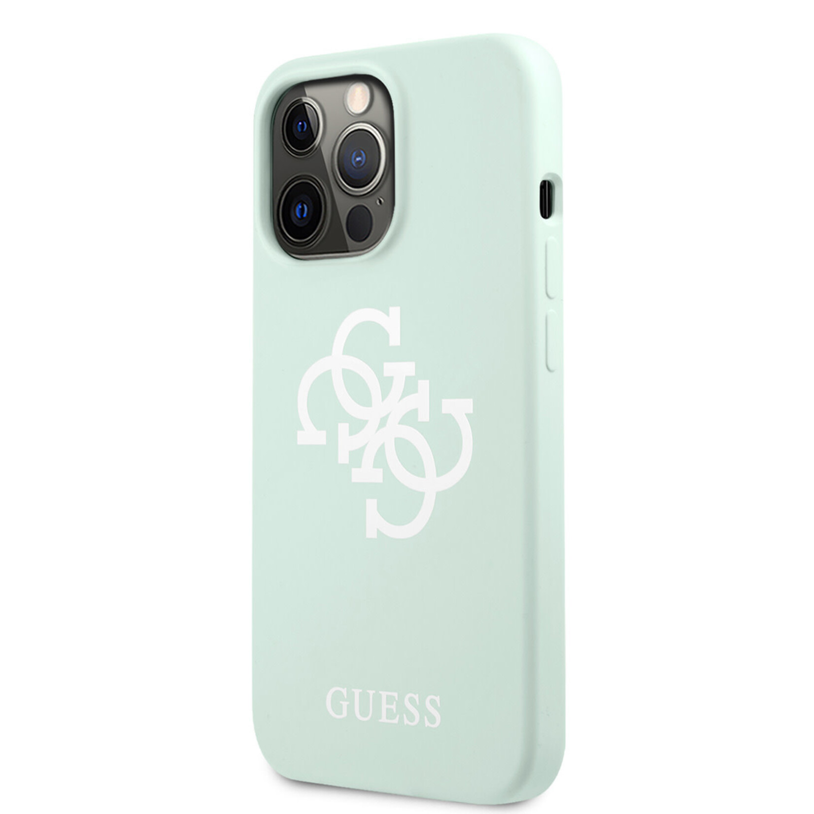 Guess GUESS Back Cover Telefoonhoesje voor Apple iPhone 13 Pro - Groen, Silicone, Bescherming van Telefoon