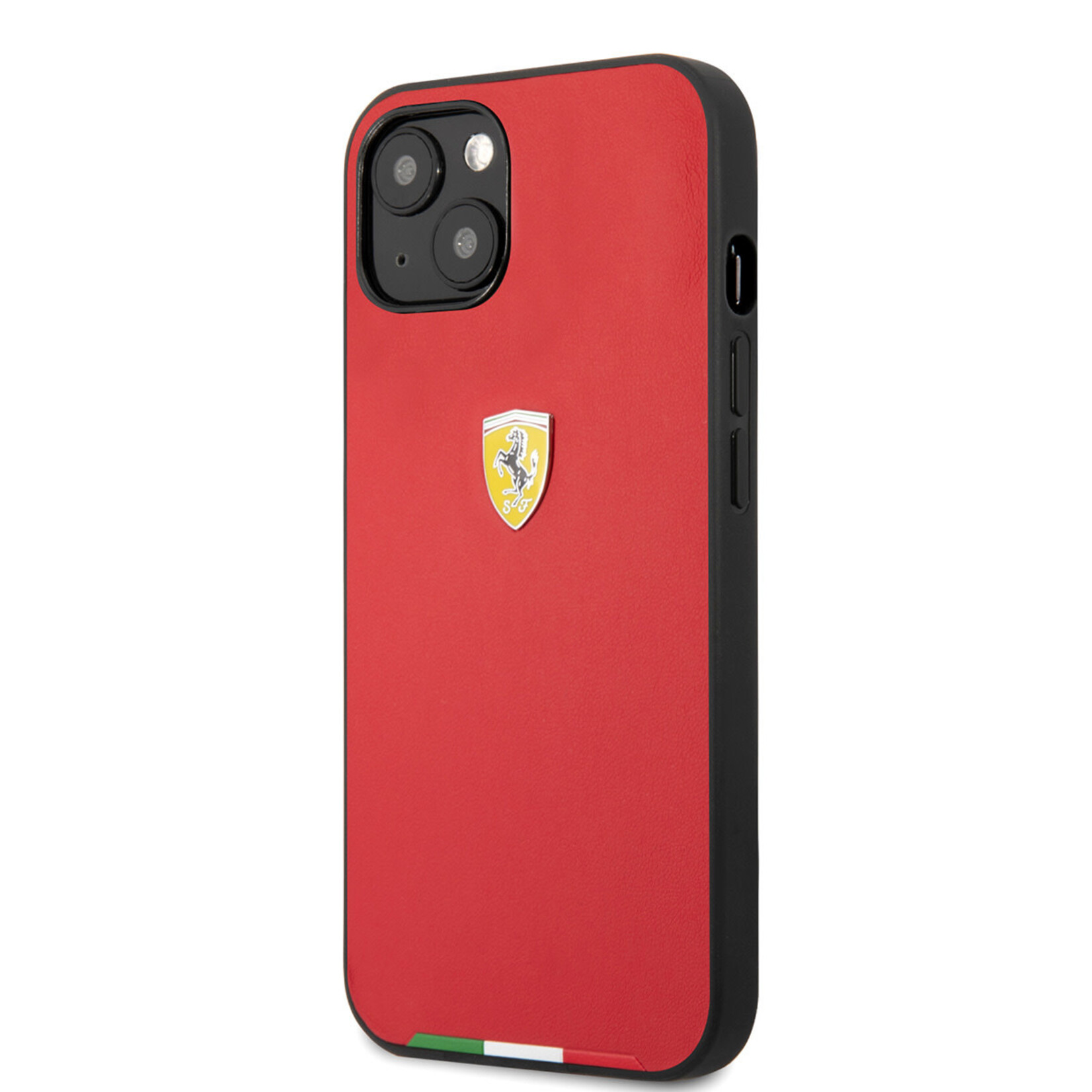 Ferrari Ferrari Pu Leather Back Cover Telefoonhoesje voor Apple iPhone 13 Mini - Bescherm je Telefoon in Stijl met Rood Kleur.