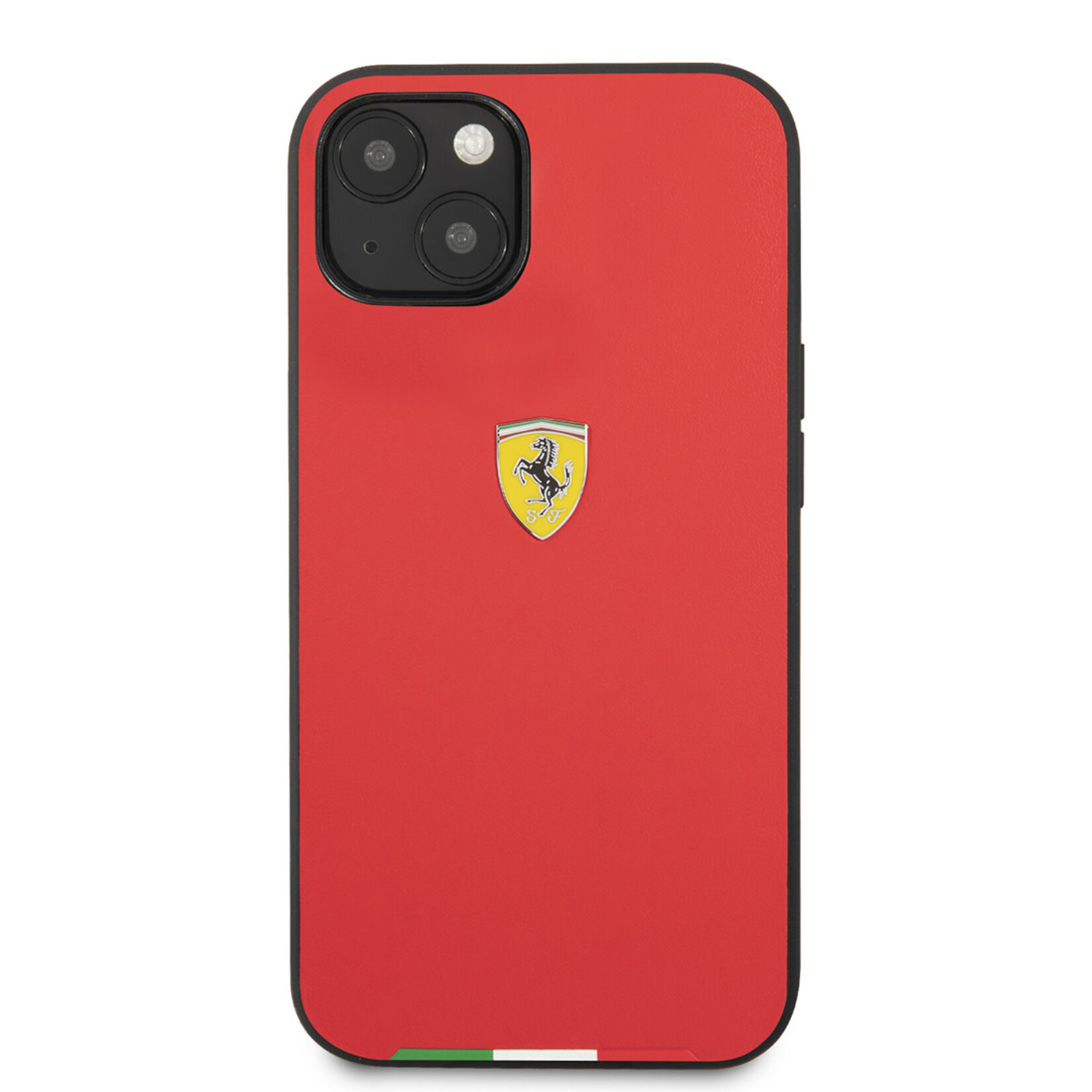 Ferrari Ferrari Pu Leather Back Cover Telefoonhoesje voor Apple iPhone 13 Mini - Bescherm je Telefoon in Stijl met Rood Kleur.