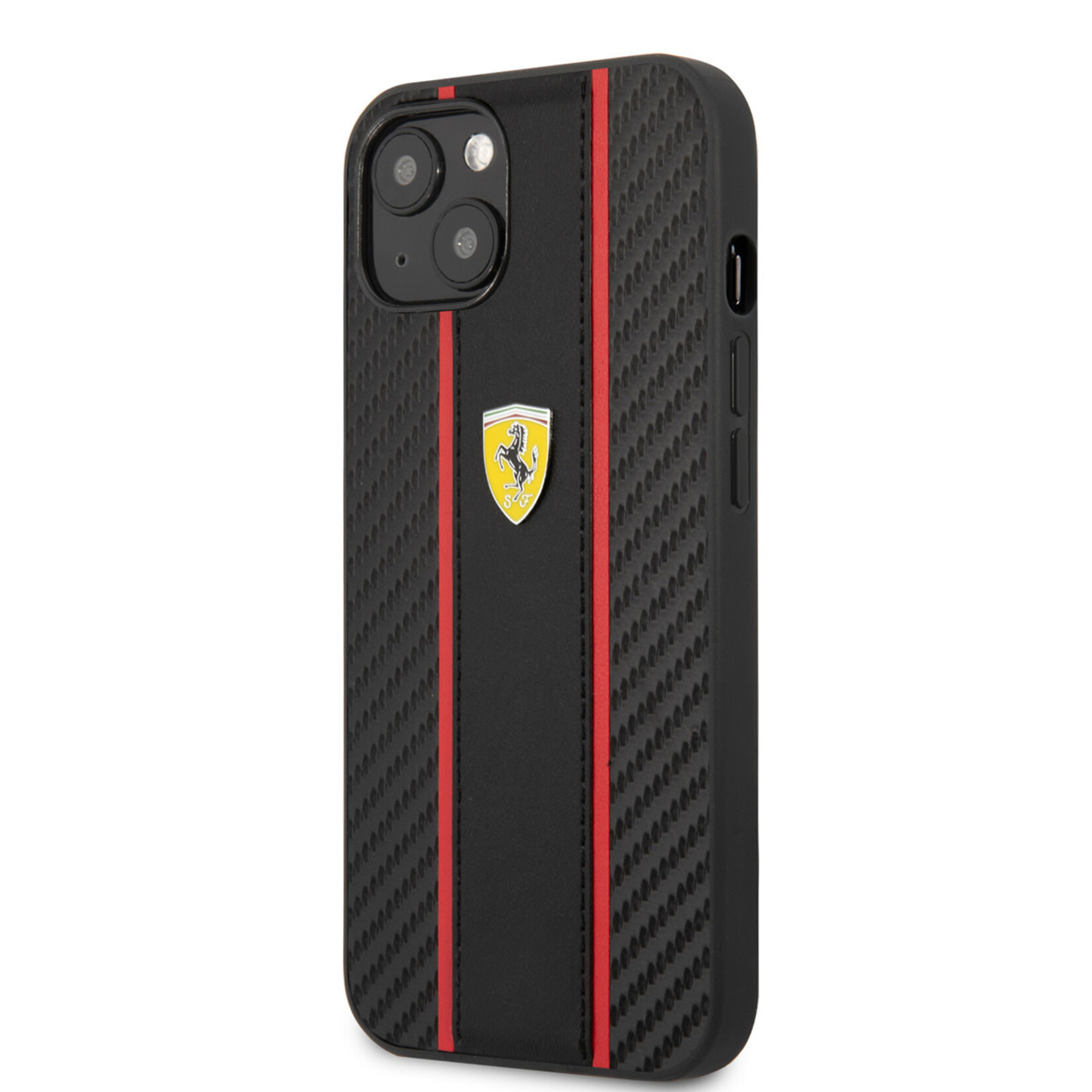 Ferrari Ferrari PU Carbon Back Cover voor Apple iPhone 13 Mini - Bescherm je Telefoon met Stijl en Comfort.