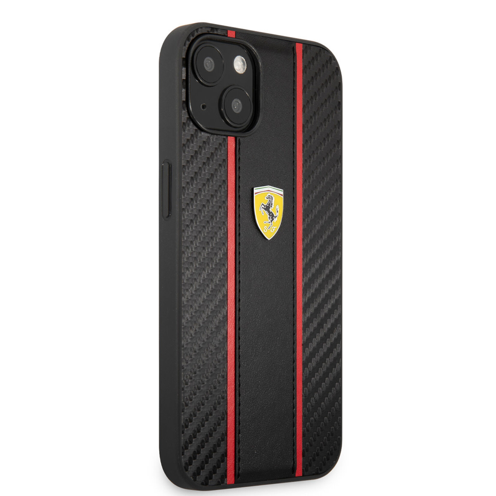 Ferrari Ferrari PU Carbon Back Cover voor Apple iPhone 13 Mini - Bescherm je Telefoon met Stijl en Comfort.