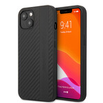 Mercedes-Benz Mercedes-Benz Pu Carbon Back Cover Telefoonhoesje voor Apple iPhone 13 Mini - Bescherm je Telefoon & Kies Zwart.