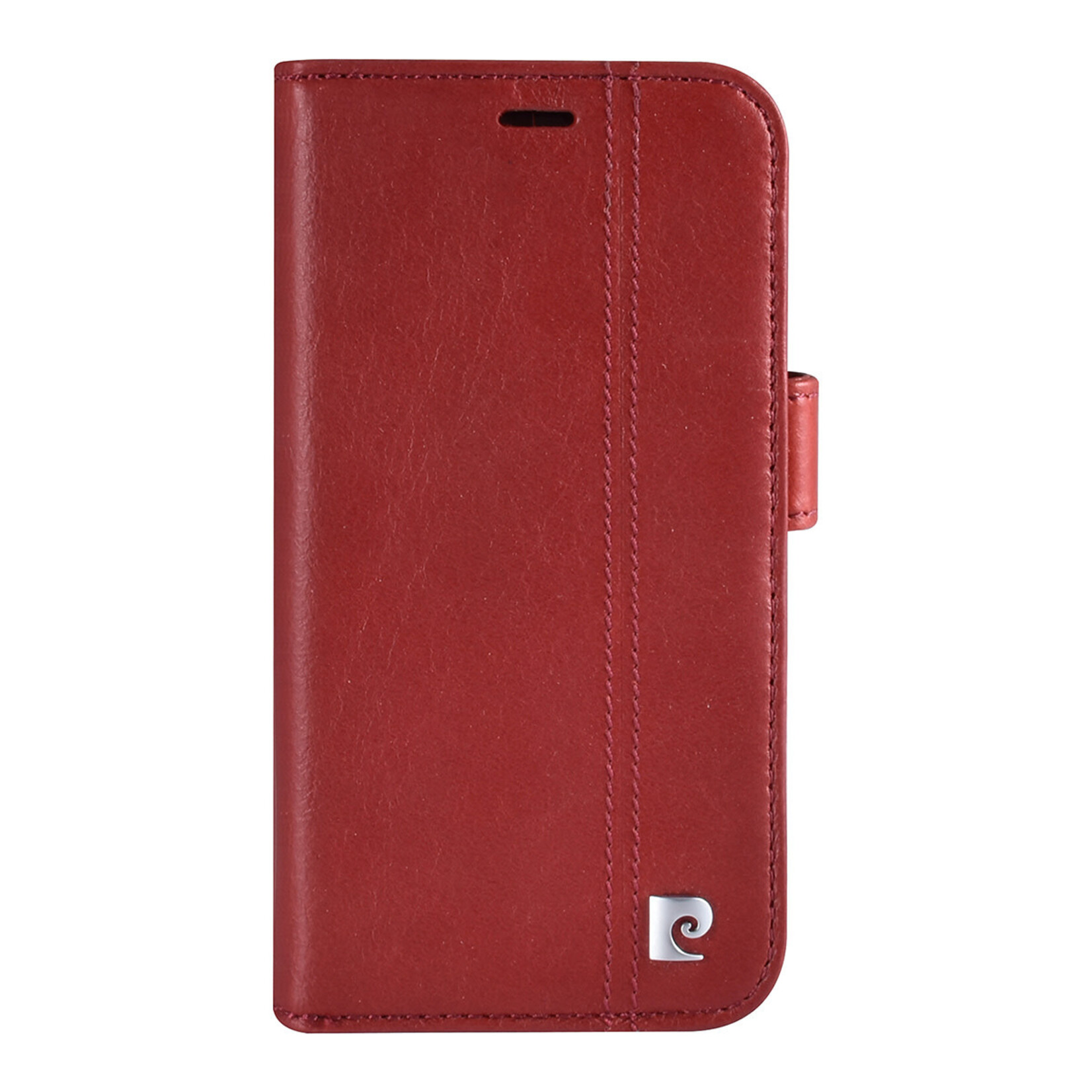 Pierre Cardin Pierre Cardin iPhone 13 Mini Book Case Telefoonhoesje - Rood Leer - Bescherming en Stijl