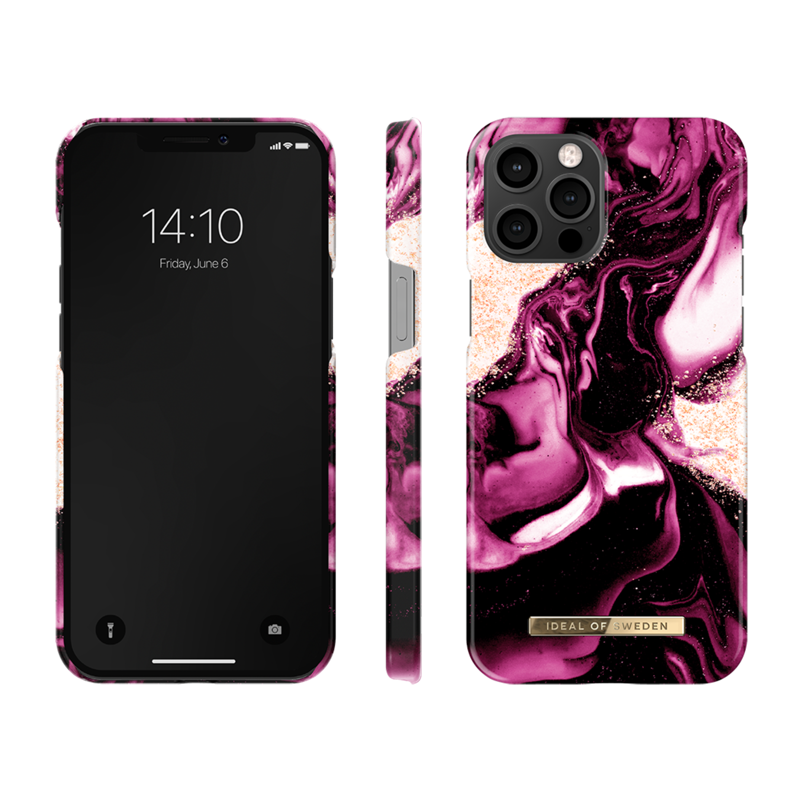 iDeal of Sweden iDeal of Sweden Paars Print Back Cover Telefoonhoesje - Bescherm je Apple iPhone 13 Pro Max met Kunststof!