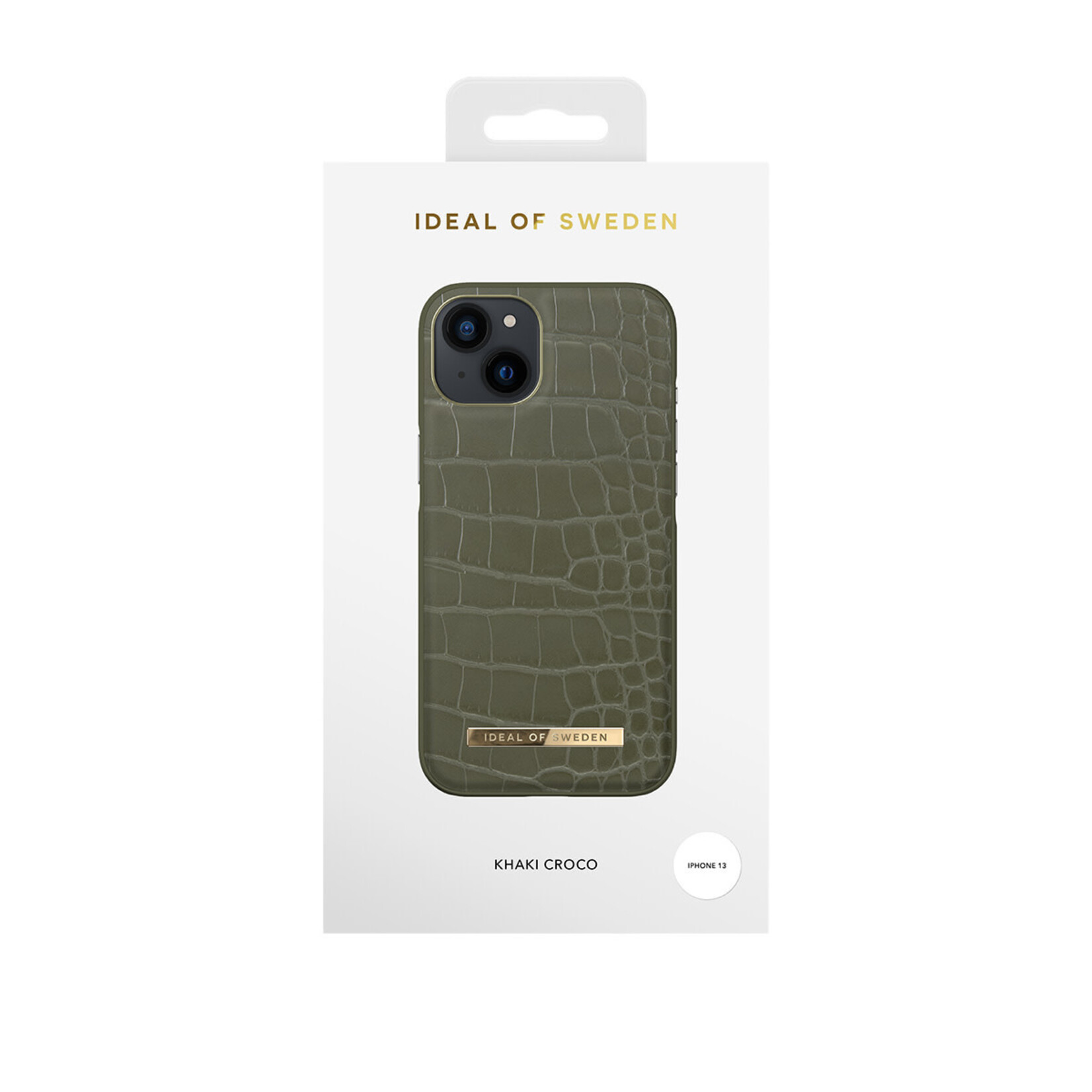 iDeal of Sweden iDeal of Sweden Khaki Croco Back Cover Telefoonhoesje voor Apple iPhone 13 - Bescherming & Kunststof Materiaal
