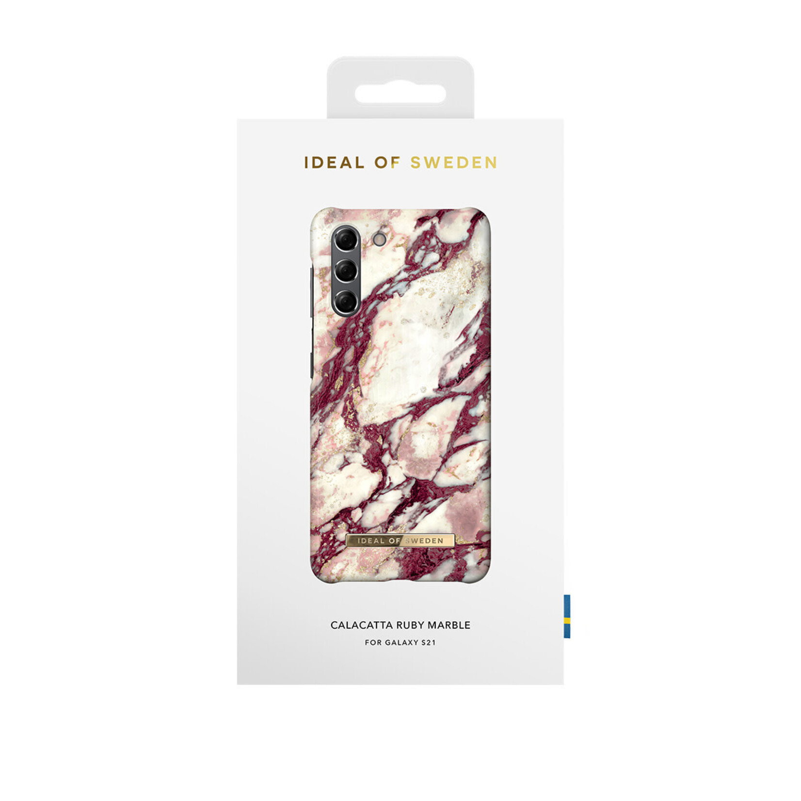 iDeal of Sweden iDeal of Sweden Samsung Galaxy S21 Telefoonhoesje - Ruby Marble Back Cover - Kunststof Bescherming