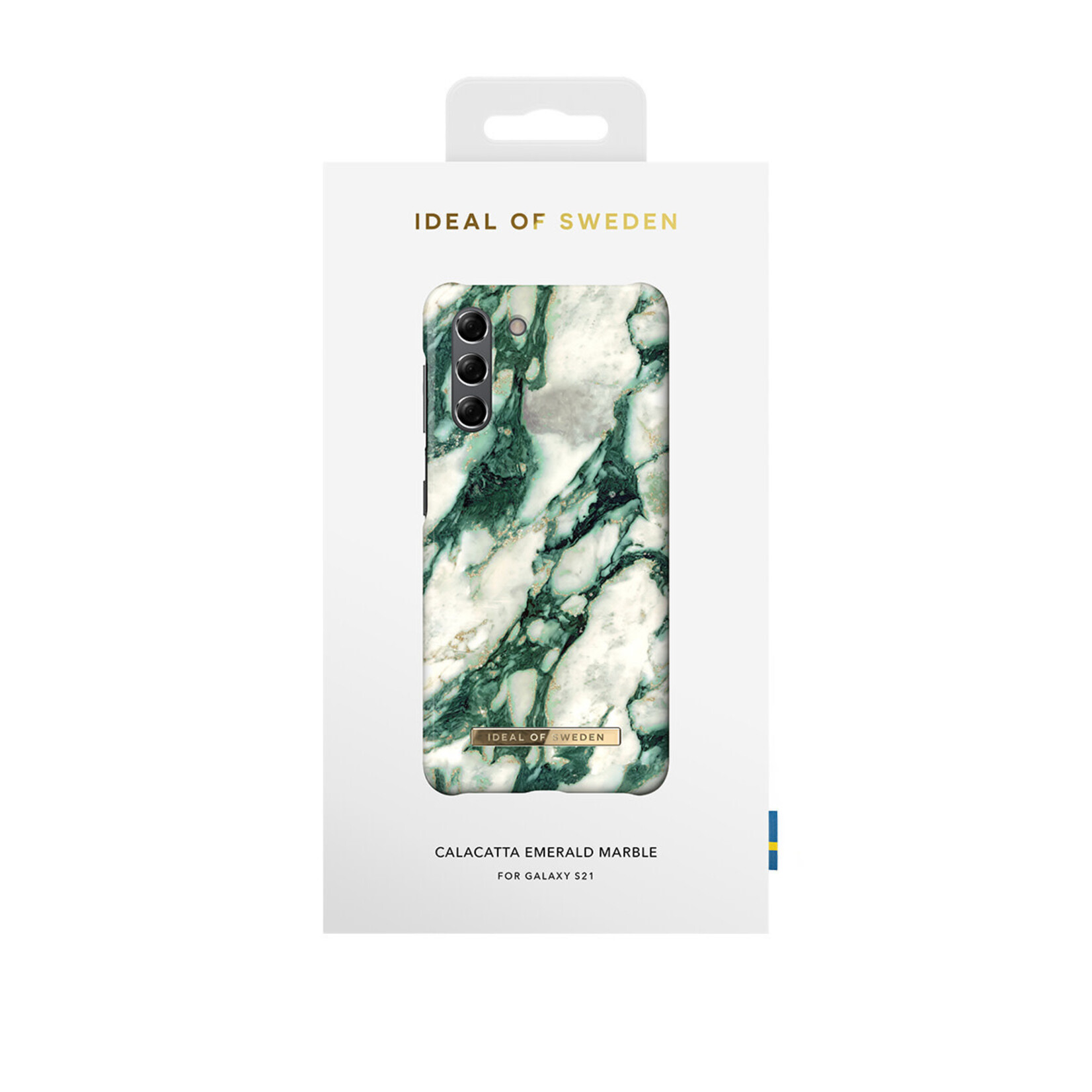 iDeal of Sweden iDeal of Sweden Premium Emerald Marble Back Cover Telefoonhoesje voor Samsung Galaxy S21 - Kunststof met Bescherming & Stijlvol Design.