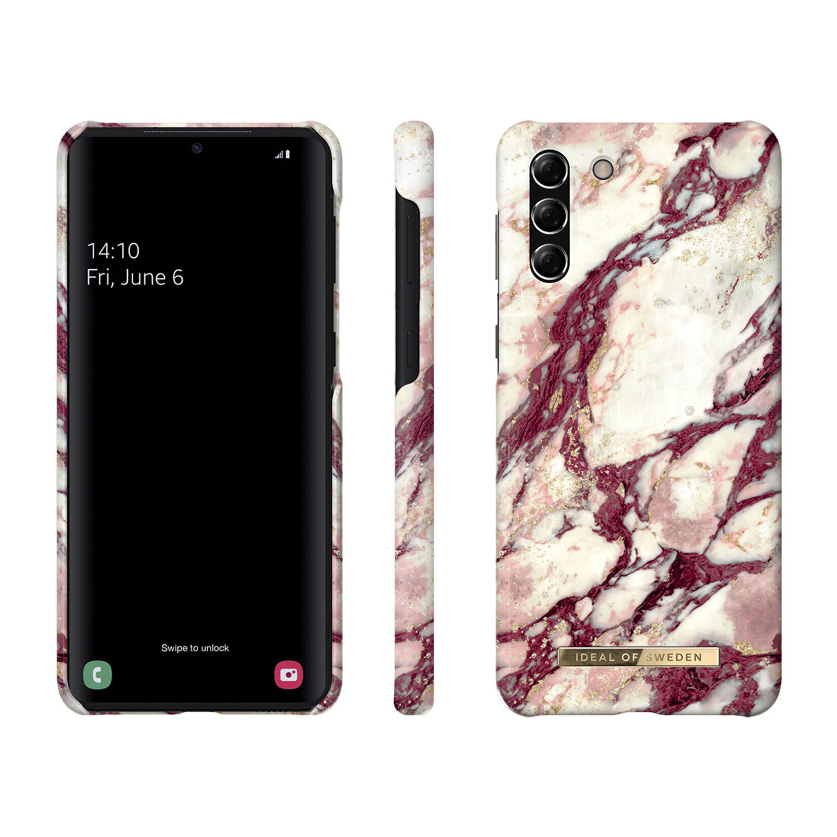 iDeal of Sweden iDeal of Sweden Galaxy S21 Plus Backcover hoesje - Fashion Case - Calacatta Ruby Marble