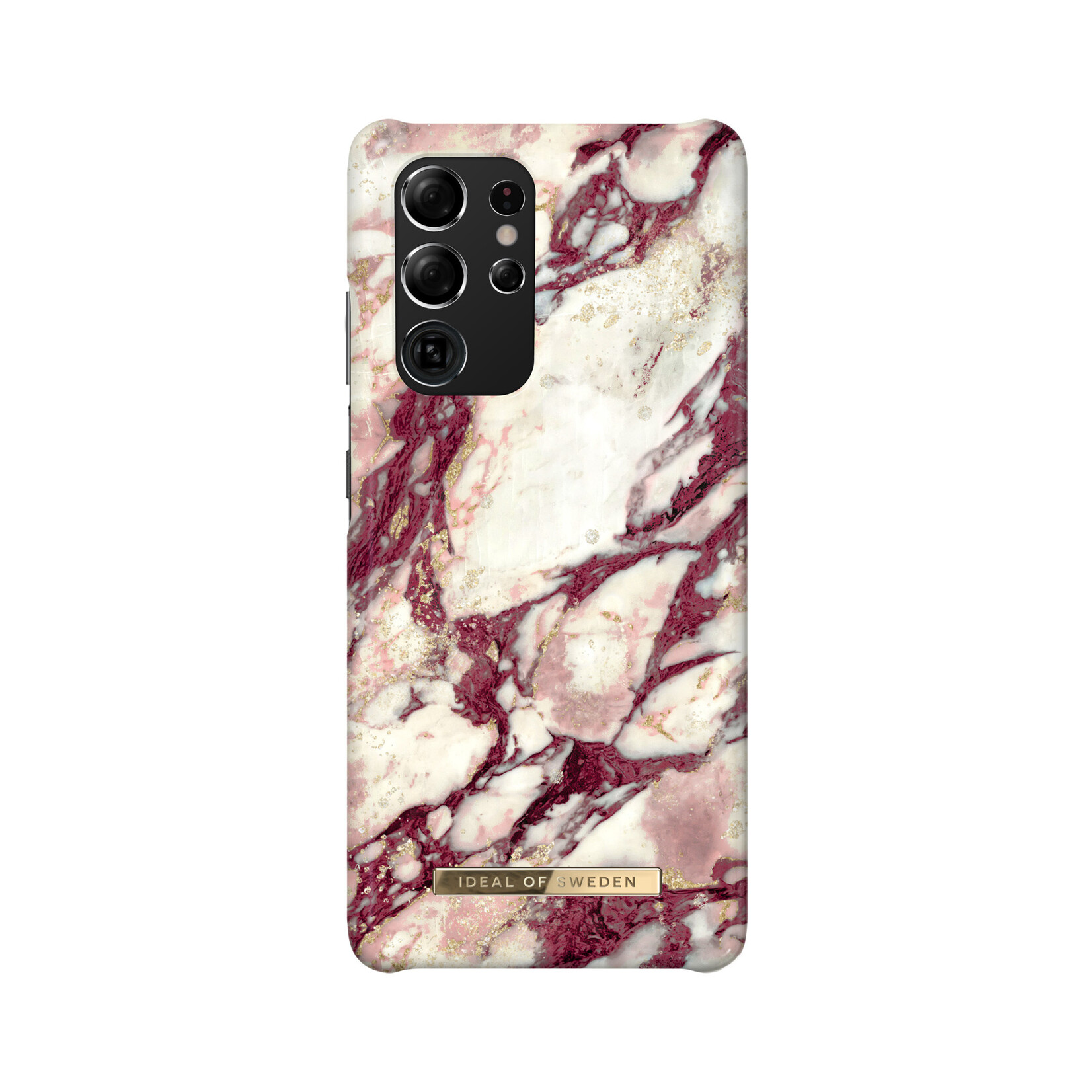 iDeal of Sweden iDeal of Sweden Samsung Galaxy S21 Ultra Telefoonhoesje - Ruby Marble Back Cover - Kunststof - Bescherm Uw Telefoon