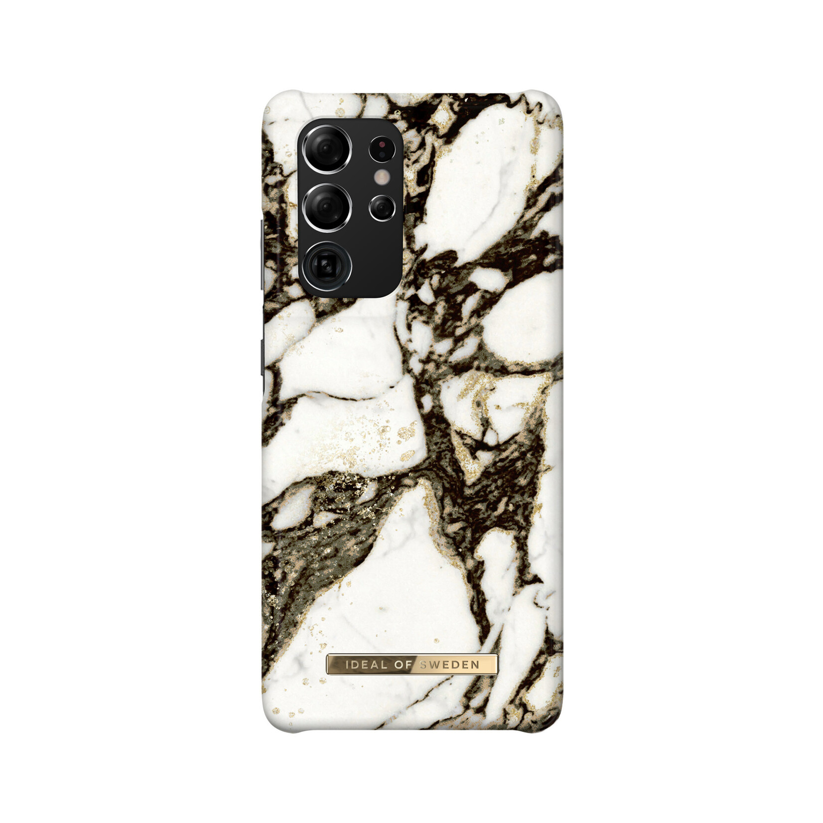 iDeal of Sweden iDeal of Sweden Samsung Galaxy S21 Ultra Back Cover Kunststof Telefoonhoesje - Golden Marble - Bescherming & Stijl